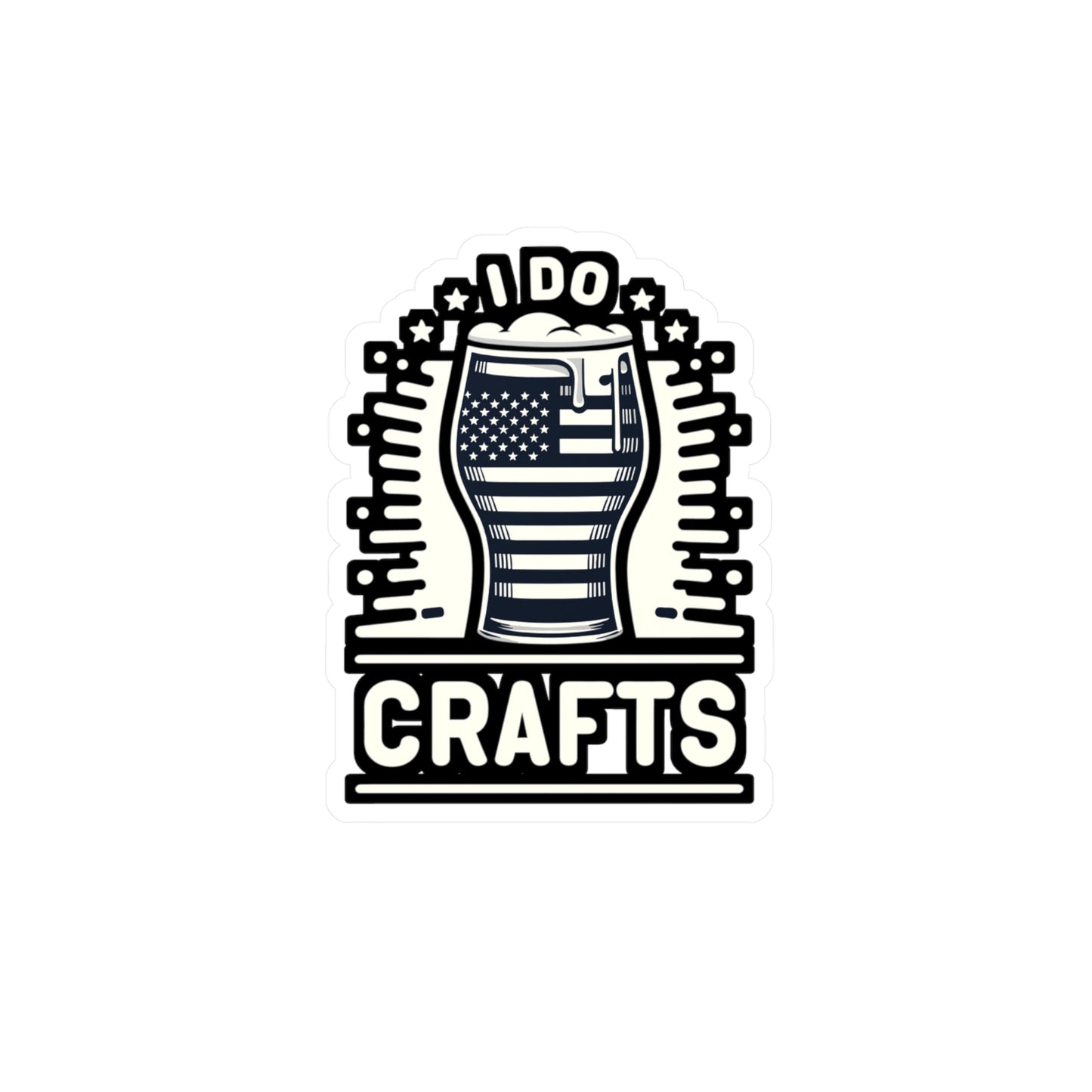 I do crafts - Craft-beer Sticker for Laptop Sticker. Water Bottle Sticker, Vinyl Virginia Decal - Craft-beer Gift