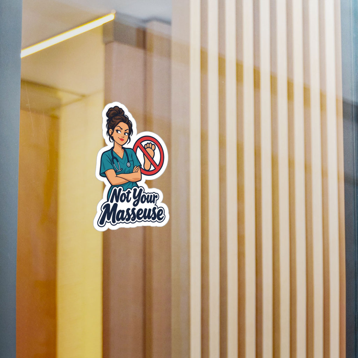 Nurse Sticker “Not Your Masseuse” Vinyl Decals for Laptop, Water Bottle, Nursing Student Gift