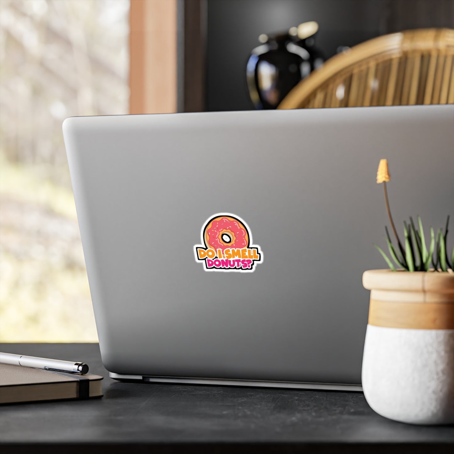 Do i Smell Donuts - Donut Sticker for Car Window Laptop Sticker. Water Bottle Sticker, Vinyl Food Decal, Donuts Sticker - Donut Gift