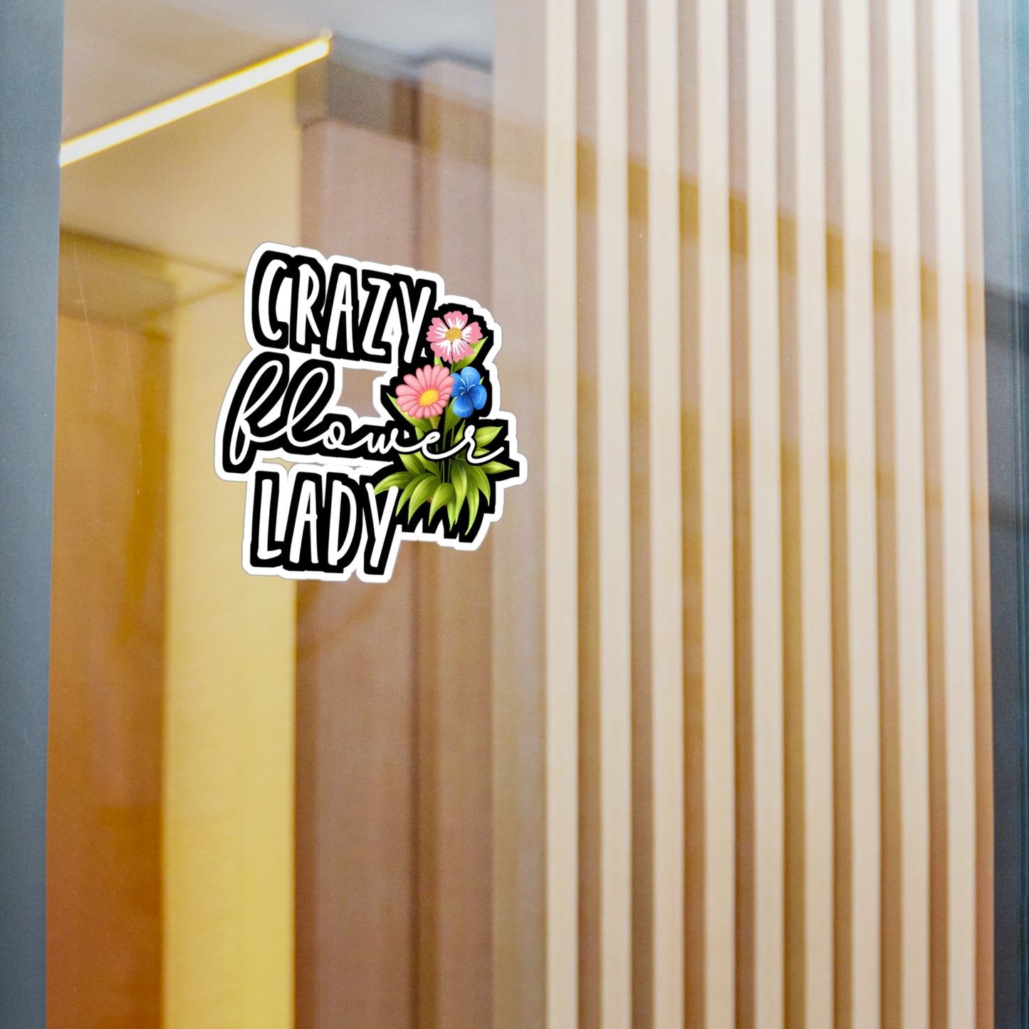 Crazy Flower Lady | Florists Sticker | Gardening Decals | Spring Laptop Sticker | Florists Gift | Gardening Gift