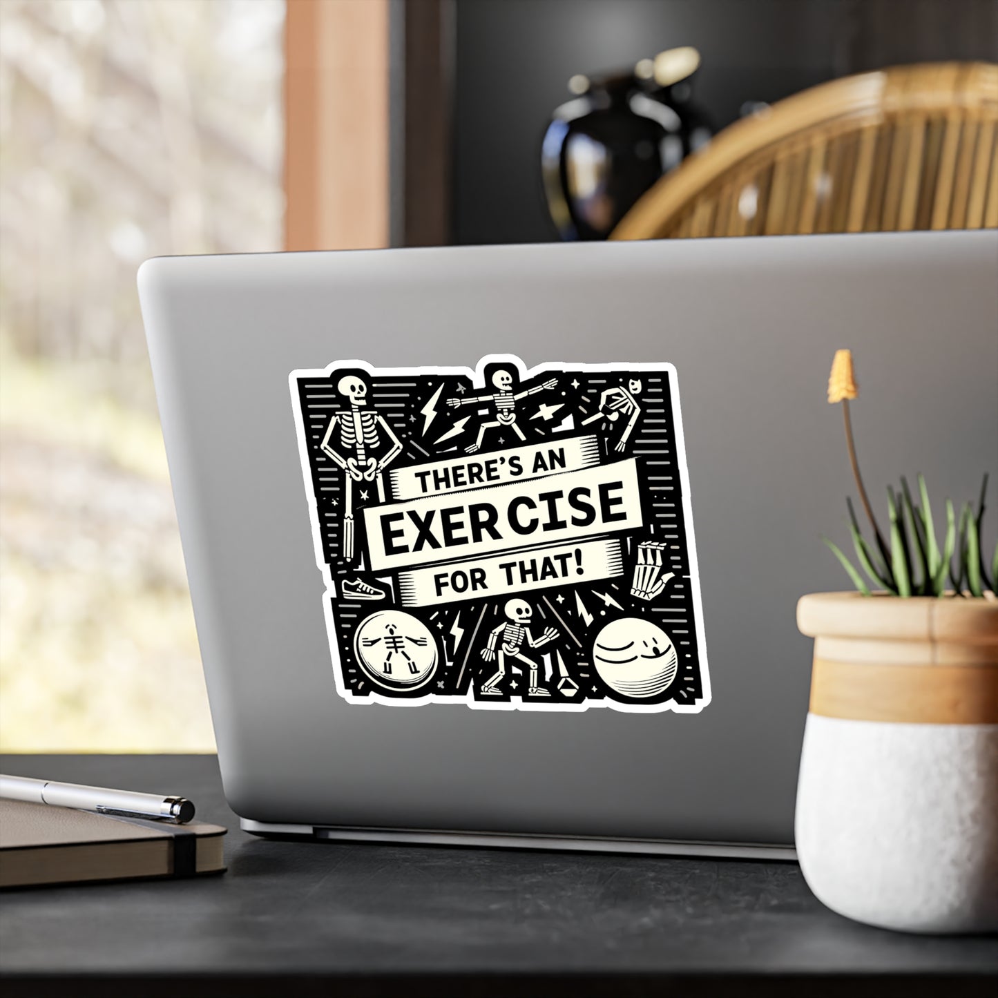 There's An Exercise For That - Physical-therapy Sticker for Laptop Sticker. Water Bottle Sticker, Vinyl Physical-therapist Decal - Physical-therapy Gift