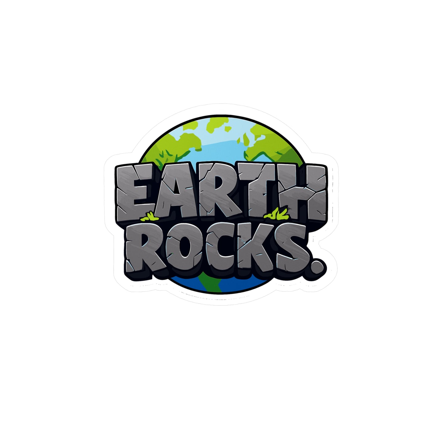Geologie Sticker "Earth Rocks." – Vinyl Waterproof Decals for Laptop or Water Bottle, Geology Minerals Tectonics Design