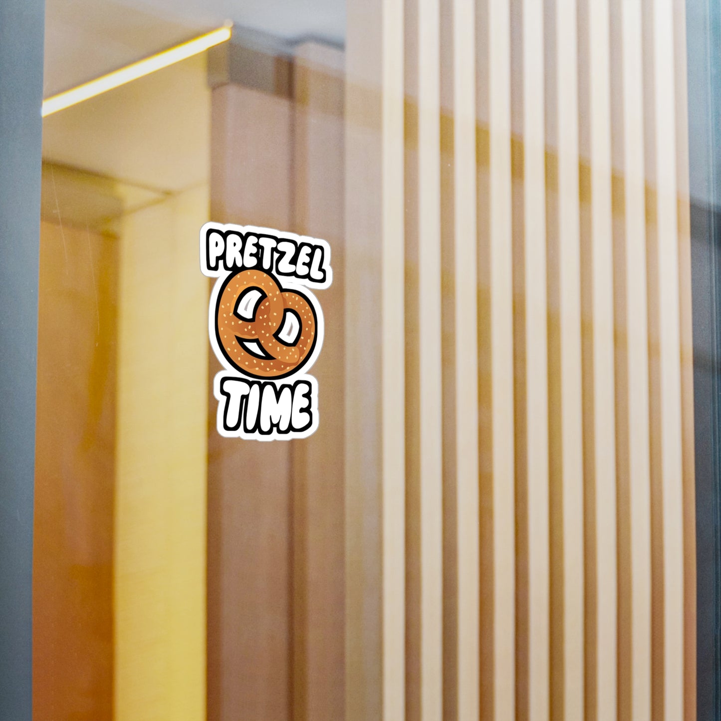 Pretzel Time - Baking Sticker for Wall, Laptop, Window, Truck, Car Baking Gift Vinyl Cute Decal Sticker