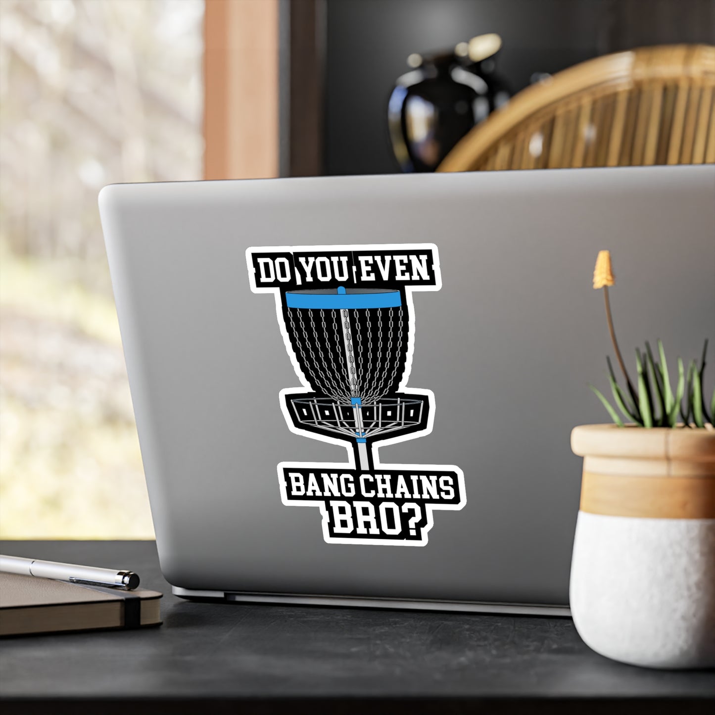 Do You Even Bang Chains Bro - Disc-golf Sticker for Laptop Sticker. Water Bottle Sticker, Vinyl Frisbee Decal - Disc-golf Gift