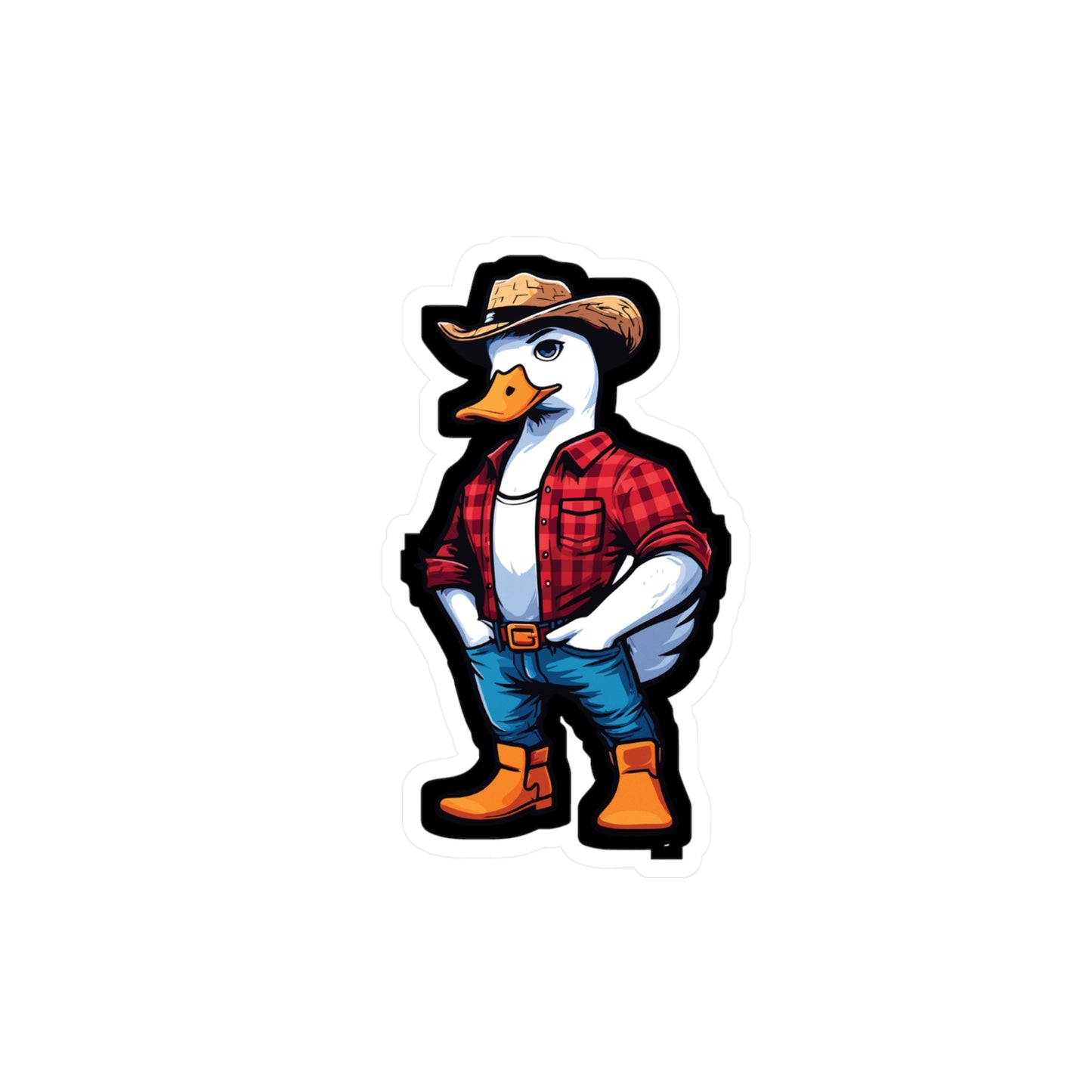 Farmer Duck - Duck Sticker for Car Window Laptop Sticker. Water Bottle Sticker, Vinyl Farmer Decal, Western Sticker - Duck Gift