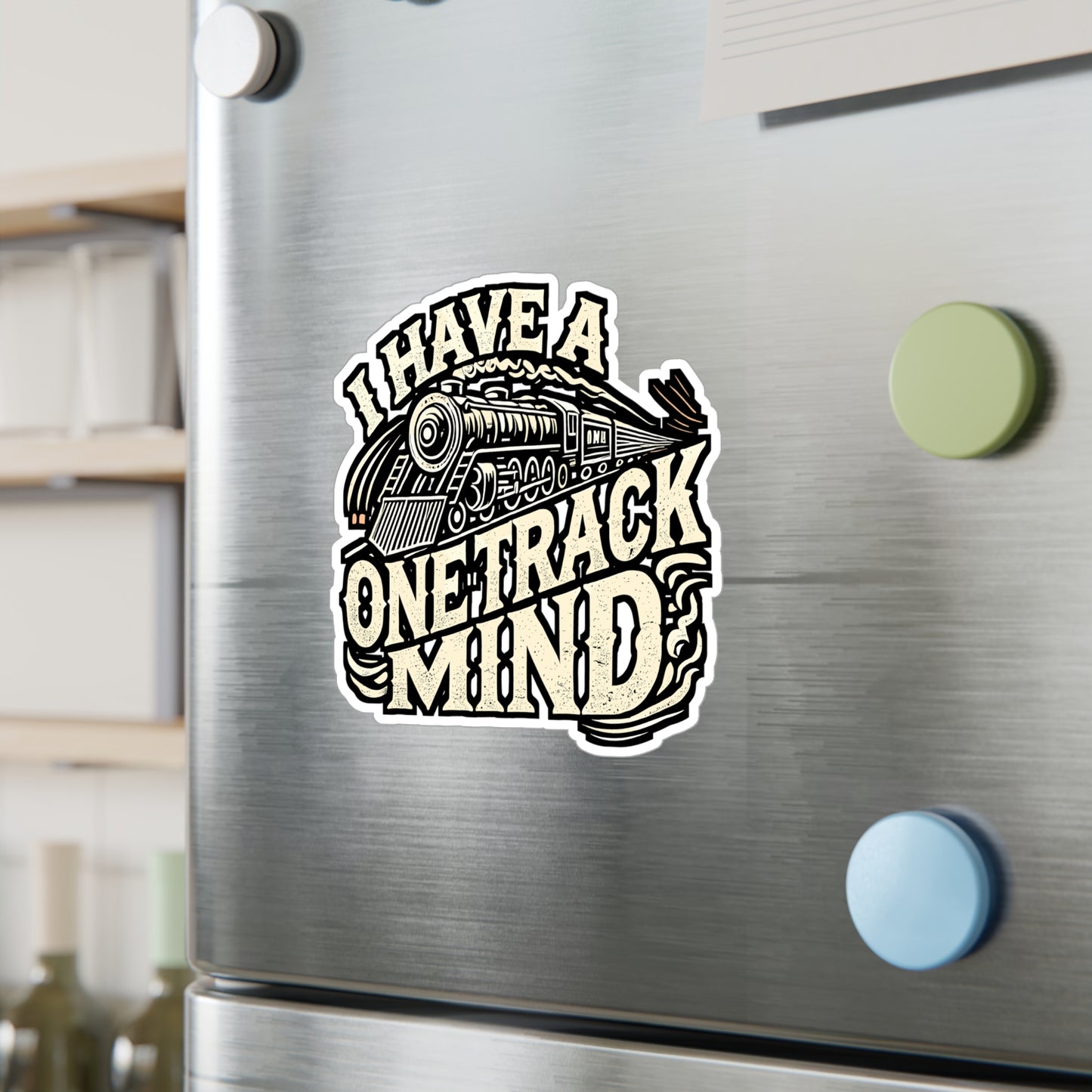I Have A One Track Mind – Vinyl Train Sticker for Laptop or Water Bottle | Railway Decal, Train Lover Gift