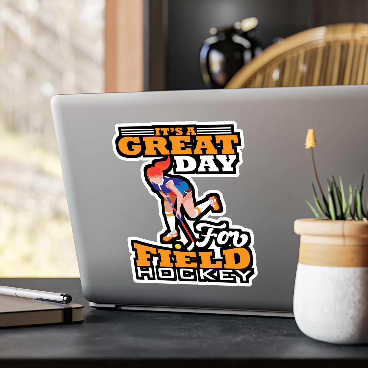 Great Day Field Hockey - Field hockey Sticker for Laptop Sticker. Water Bottle Sticker, Vinyl Hockey Decal - Field hockey Gift