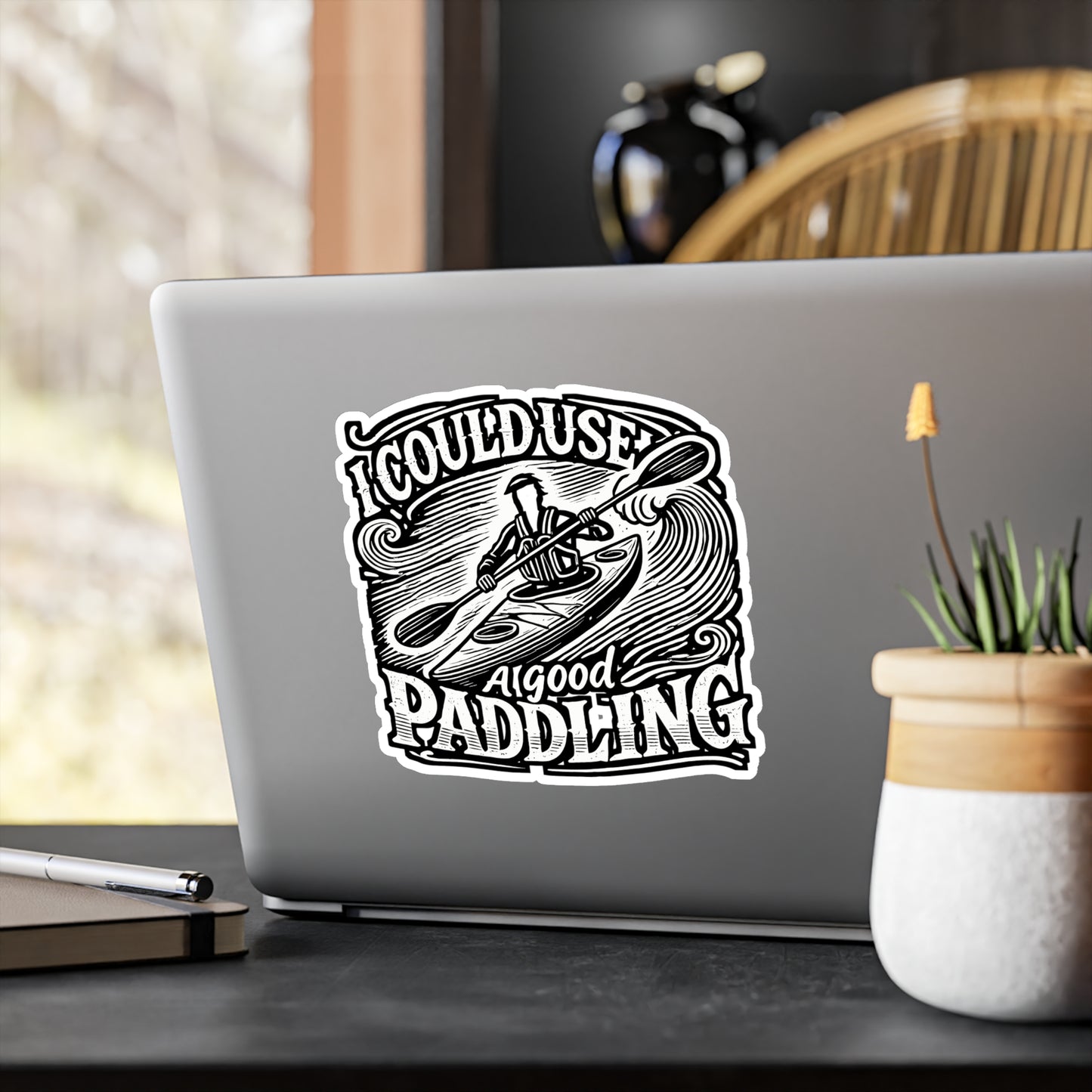 I Could Use A Good Paddling - Kayak Sticker for Laptop Sticker. Water Bottle Sticker, Vinyl Kayaking Decal - Kayak Gift