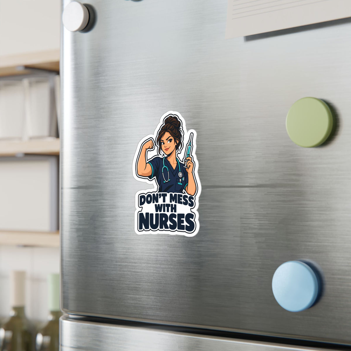 Nurse Sticker Don’t Mess With Nurses Vinyl Decals for Laptop, Water Bottle, Waterproof Gift for Nursing Student Graduation
