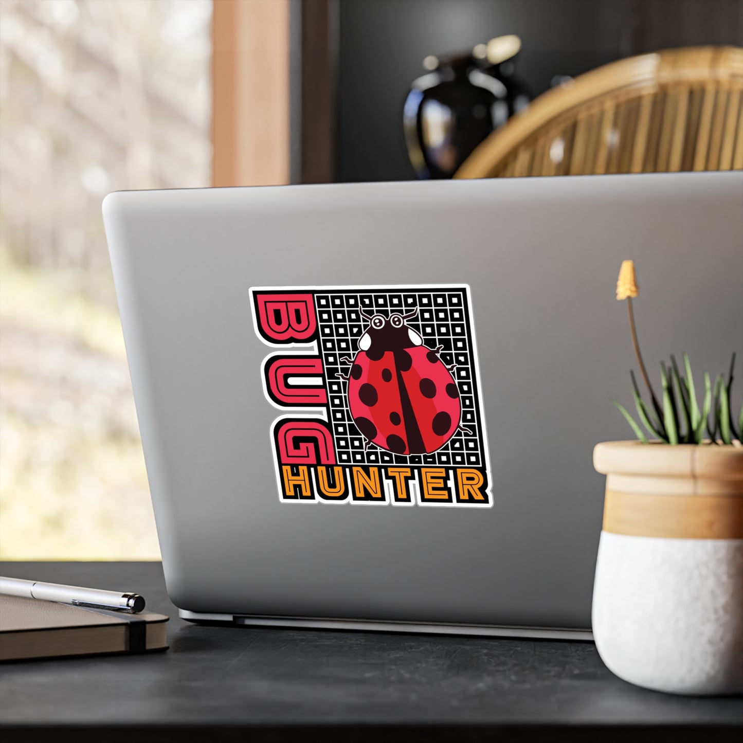 Bug Hunter - Biologist Sticker for Car Window Laptop Sticker. Water Bottle Sticker, Vinyl Biology Decal, Science Sticker - Biologist Gift