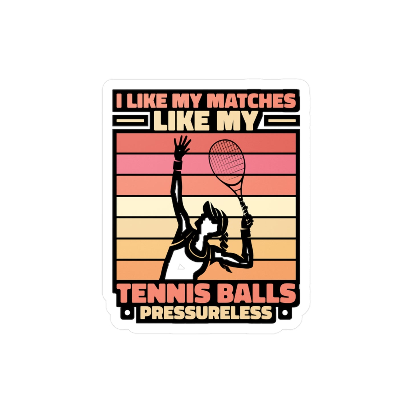 I Like My Matches - Padel Sticker for Laptop Sticker. Water Bottle Sticker, Vinyl Padel court Decal - Padel Gift