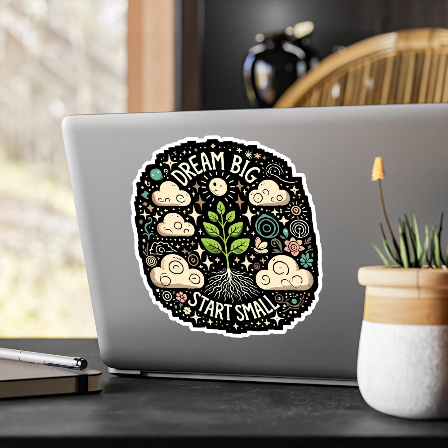 Dream Big, Start Small - Dream big Sticker for Laptop Sticker. Water Bottle Sticker, Vinyl Start small Decal - Dream big Gift