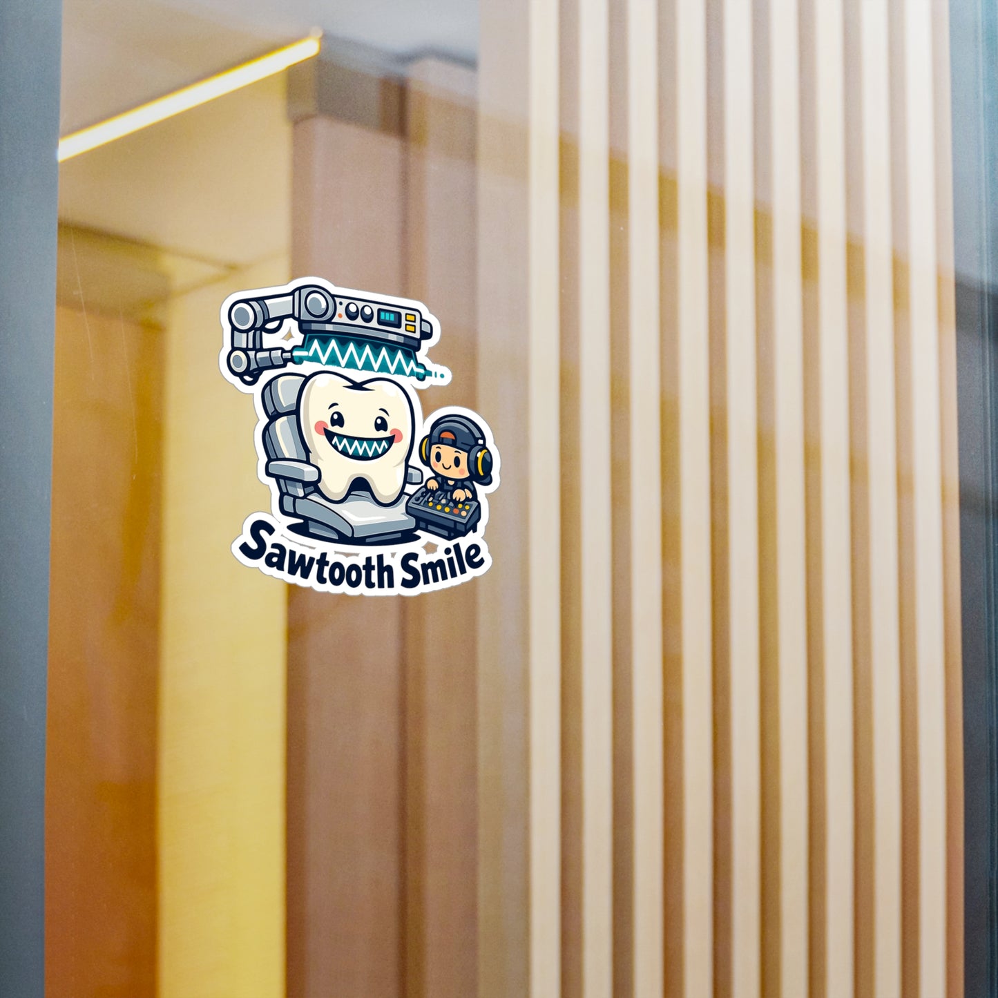Audio Engineer Sticker Sawtooth Smile Waterproof Vinyl sticker decals for Laptop, Water Bottle, monitor sound engineer audio technician