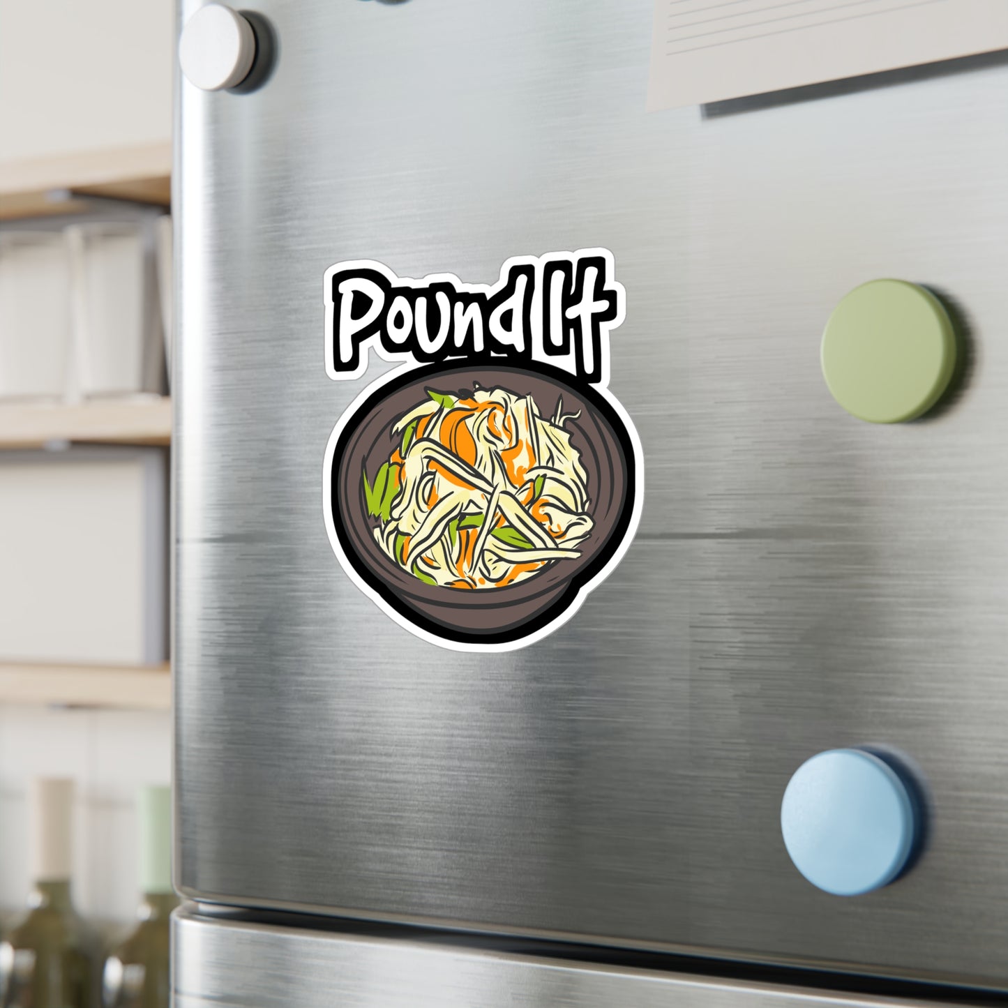 Pound It - Thai Sticker for Car Window Laptop Sticker. Water Bottle Sticker, Vinyl Food Decal, Salad Sticker - Thai Gift