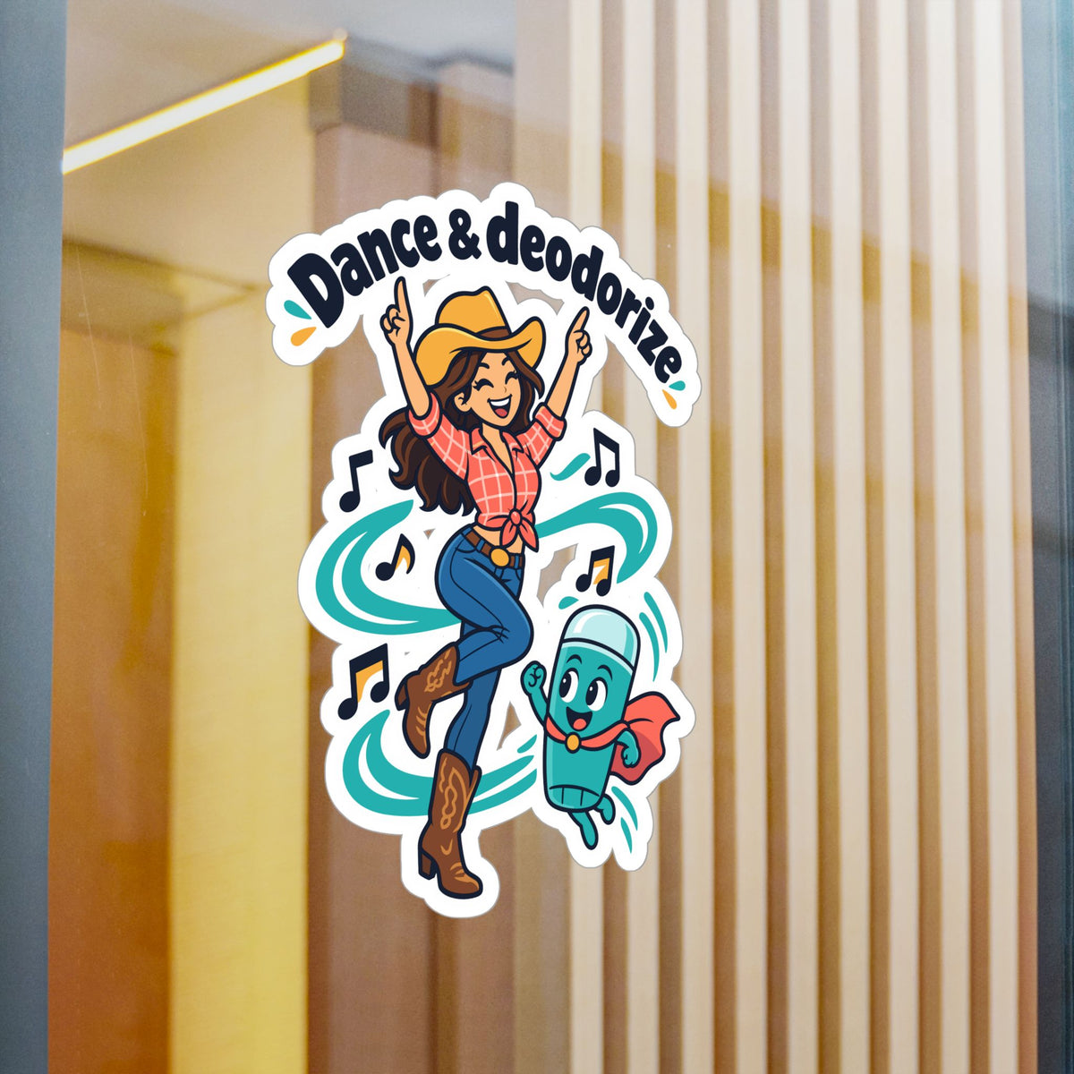 Line Dance Sticker - Dance & Deodorize Decals for the Country-Life Dancer, Western Laptop and Water Bottle Decor