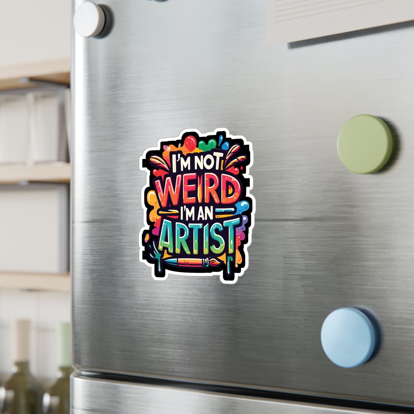 Im Not Weird Im an Artist - Artist Sticker for Laptop Sticker. Water Bottle Sticker, Vinyl Creative Decal - Artist Gift