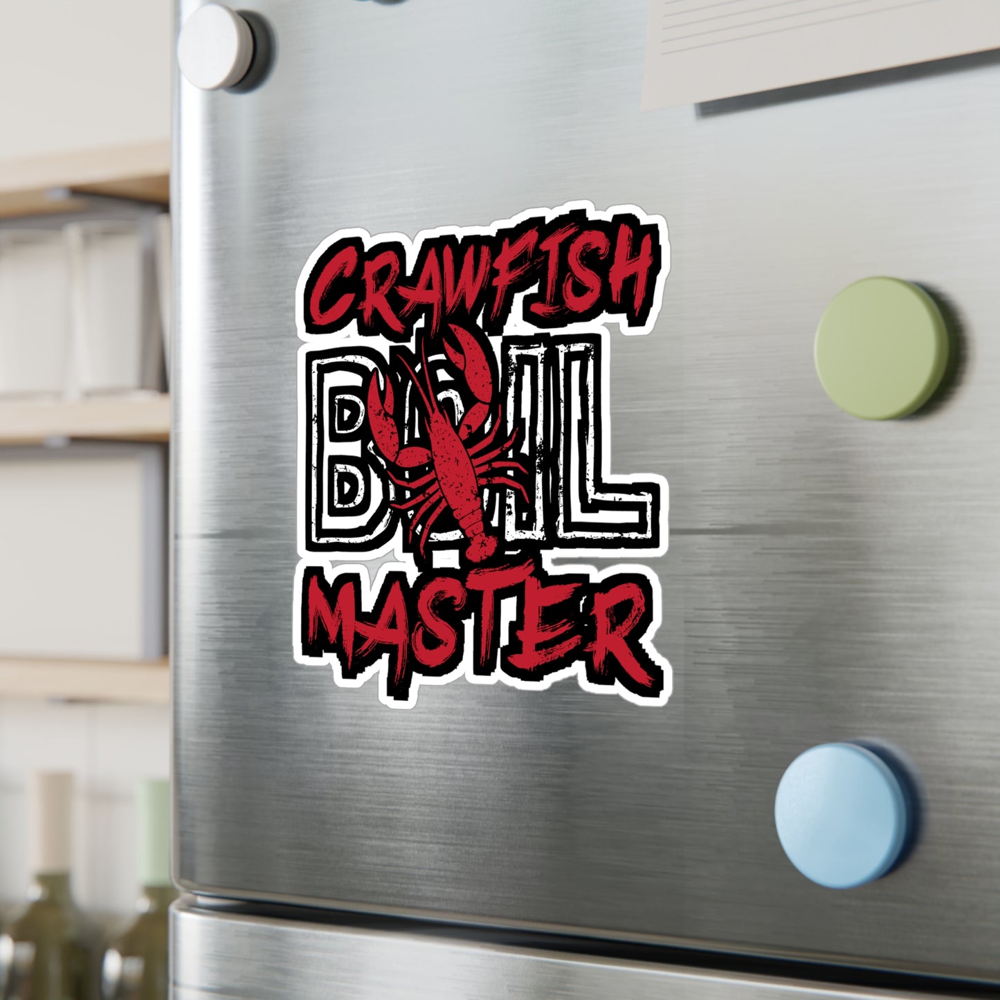 Crawfish Boil Master - Crawfish Sticker for Wall, Laptop, Window, Truck, Car Crawfish Gift Vinyl Crayfish Decal Sticker