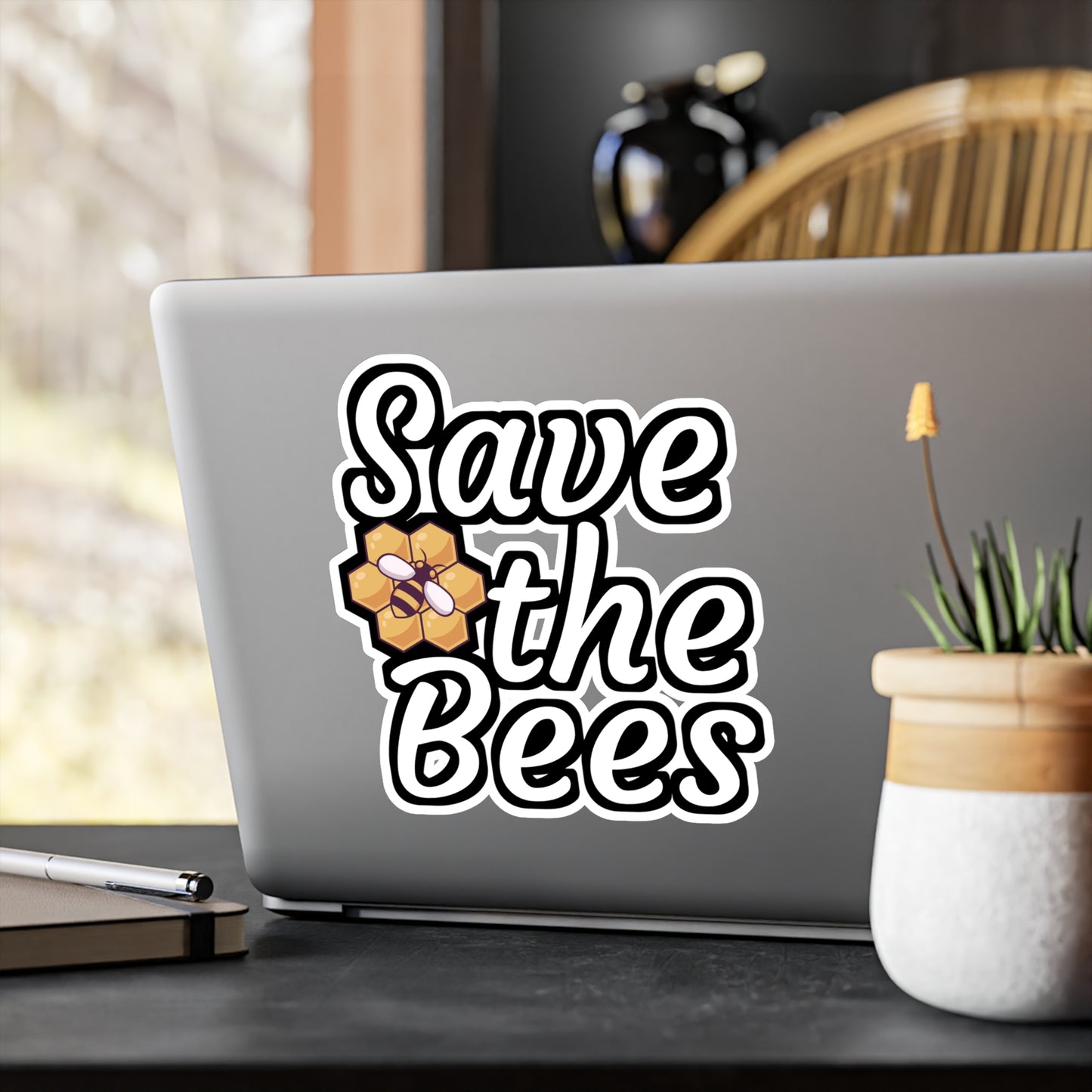 Save the bees - Beekeeper Sticker for Wall, Laptop, Window, Truck, Car Beekeeper Gift Vinyl Beekeepers Decal Sticker