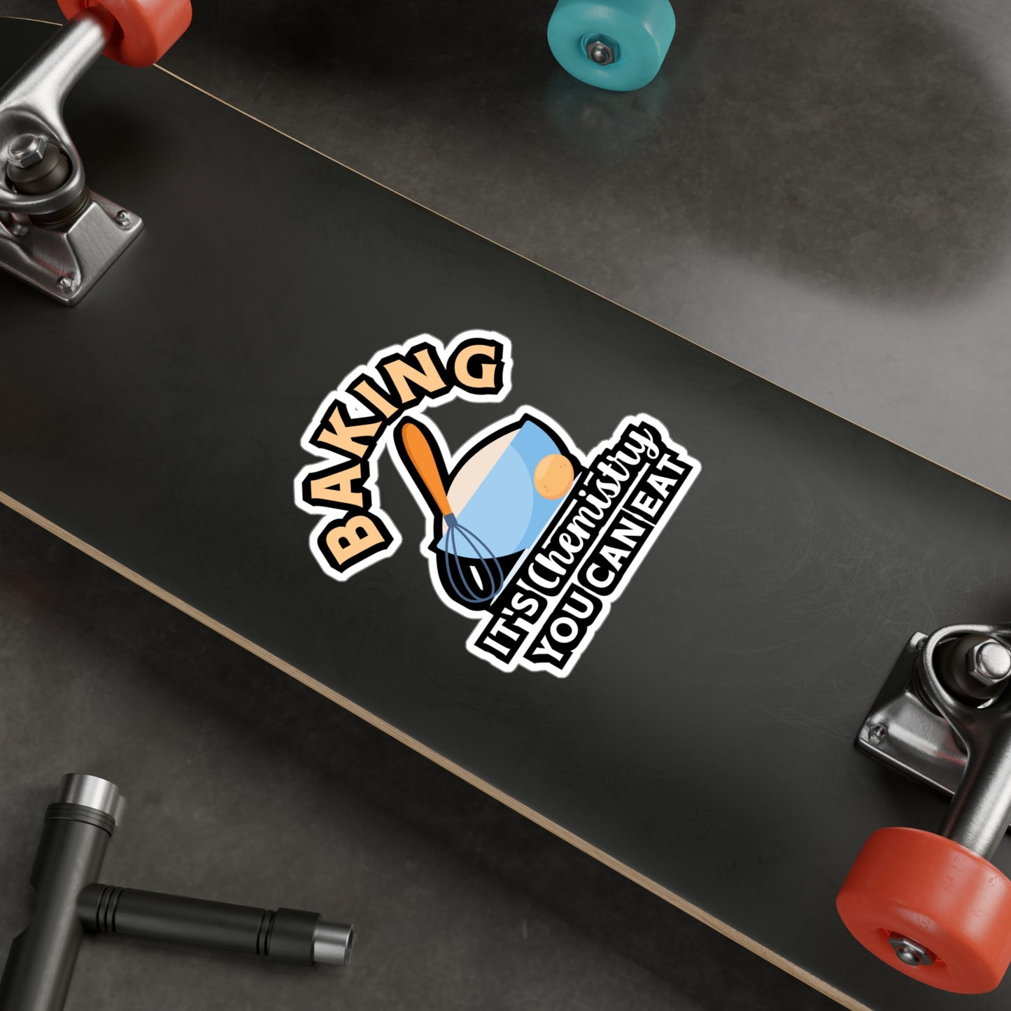 Baking It's Chemistry You Can Eat - Baking Sticker for Laptop Sticker. Water Bottle Sticker, Vinyl Cake-decorator Decal - Baking Gift