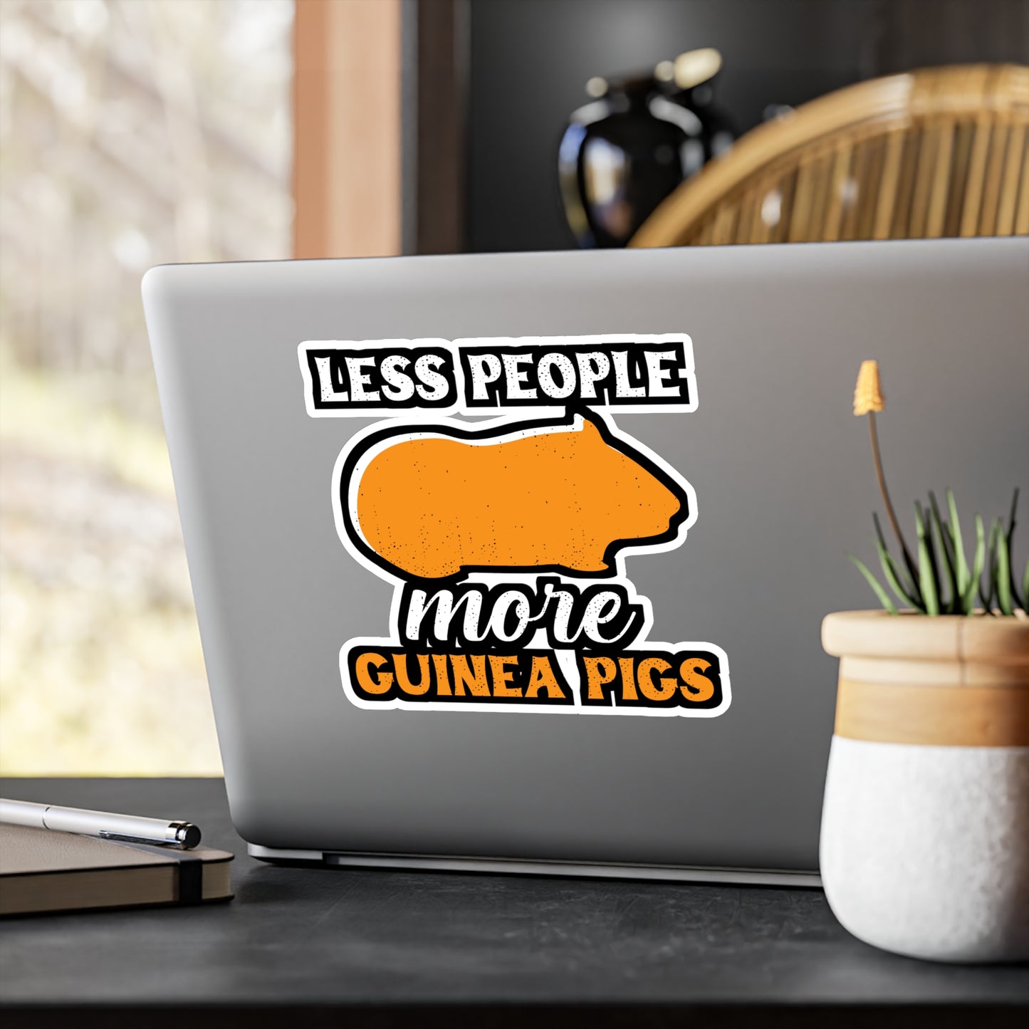 Less People More Guinea Pigs | Guinea Sticker | Guinea pig Decals | Furry Laptop Sticker | Guinea Gift | Guinea pig Gift