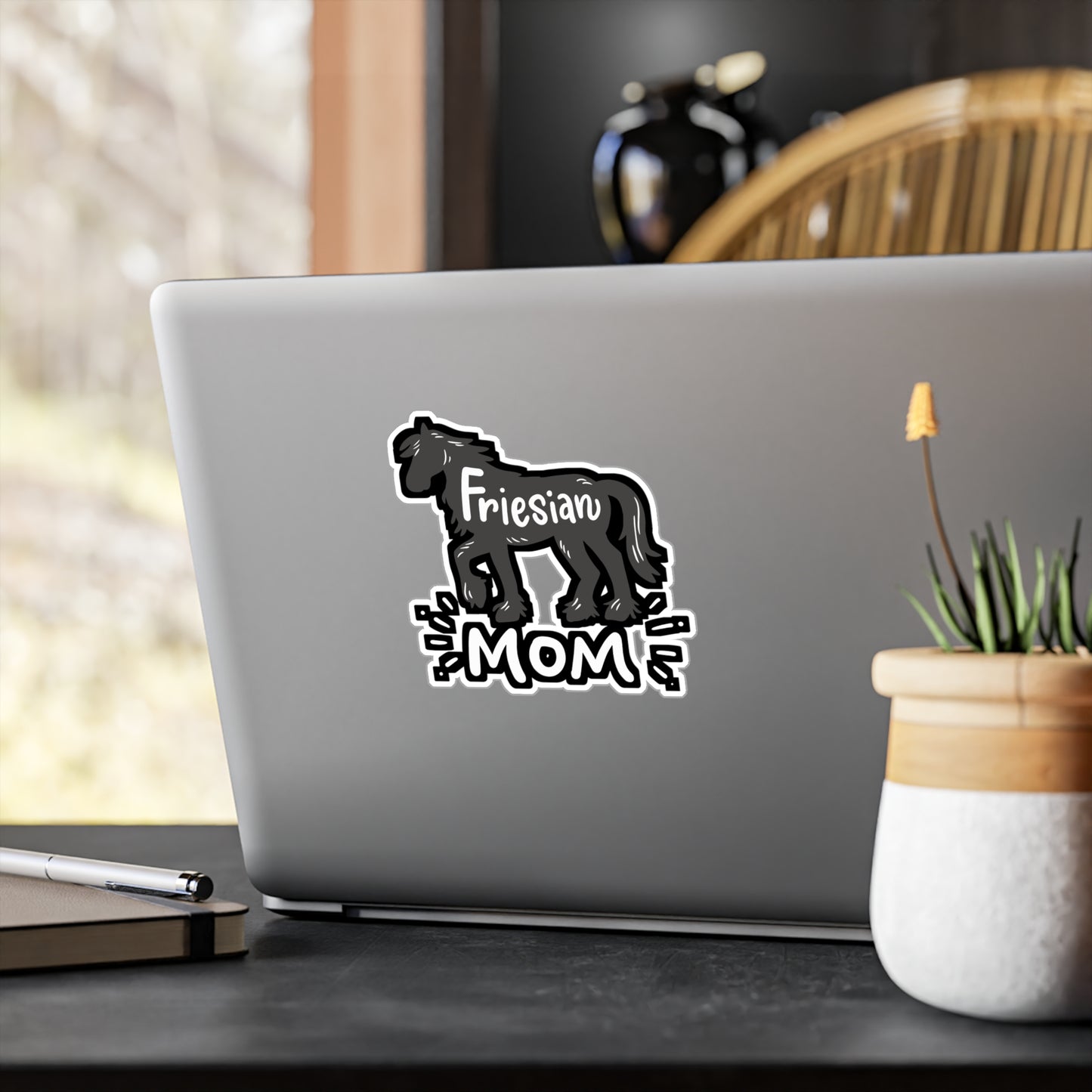 Friesian Horse - Friesian Sticker for Car Window Laptop Sticker. Water Bottle Sticker, Vinyl Cowgirl Decal, Slobber Sticker - Friesian Gift