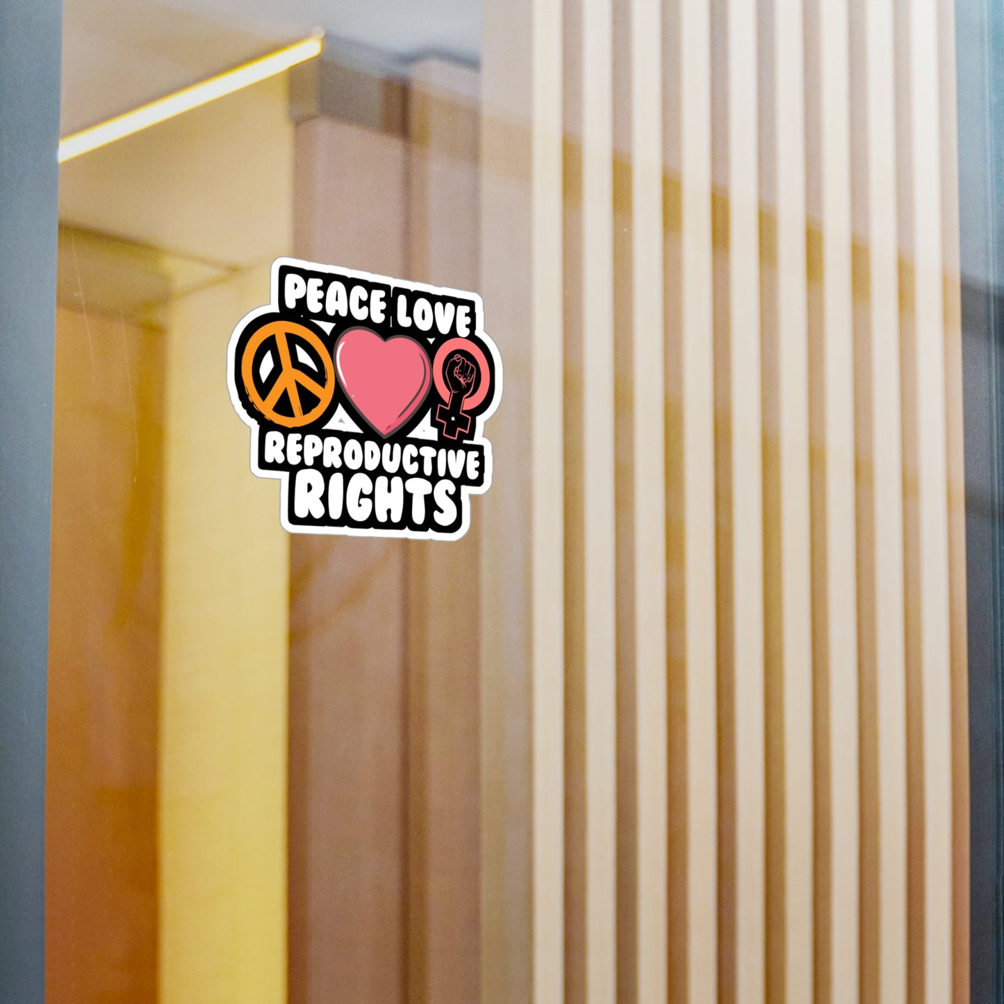 Peace Love Reproductive Rights | Patriarchy Sticker | Fundamental Decals | Rights Laptop Sticker | Patriarchy Gift | Fundamental Gift