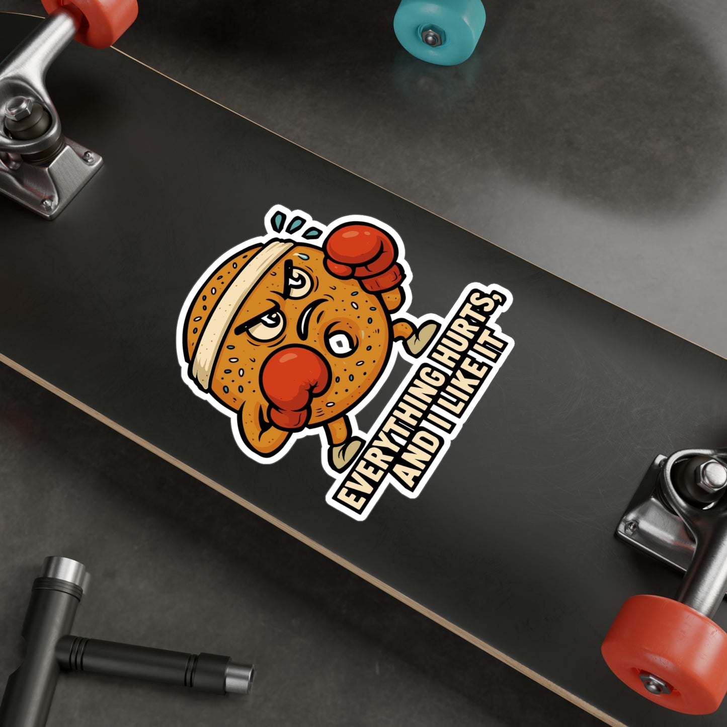 Everything hurts, and I like it - Boxing Sticker for Water Bottle, Laptop - Gift for Fighters, Boxer Fans