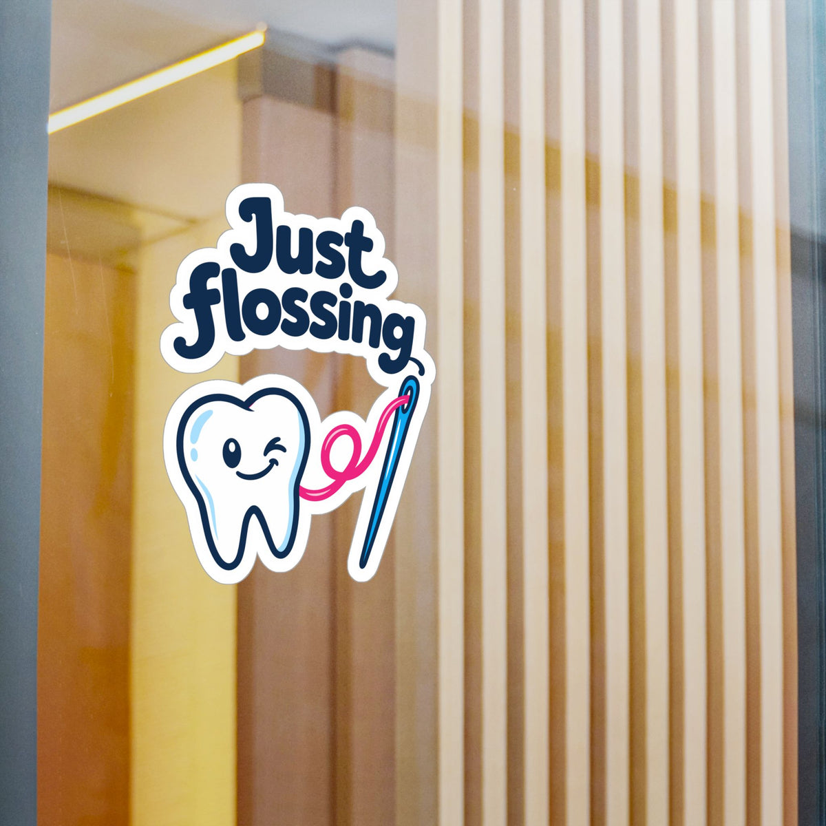 Embroidery Sticker – Just Flossing Needlework Design for Stitching and Crafting Fans, Laptop and Water Bottle decals