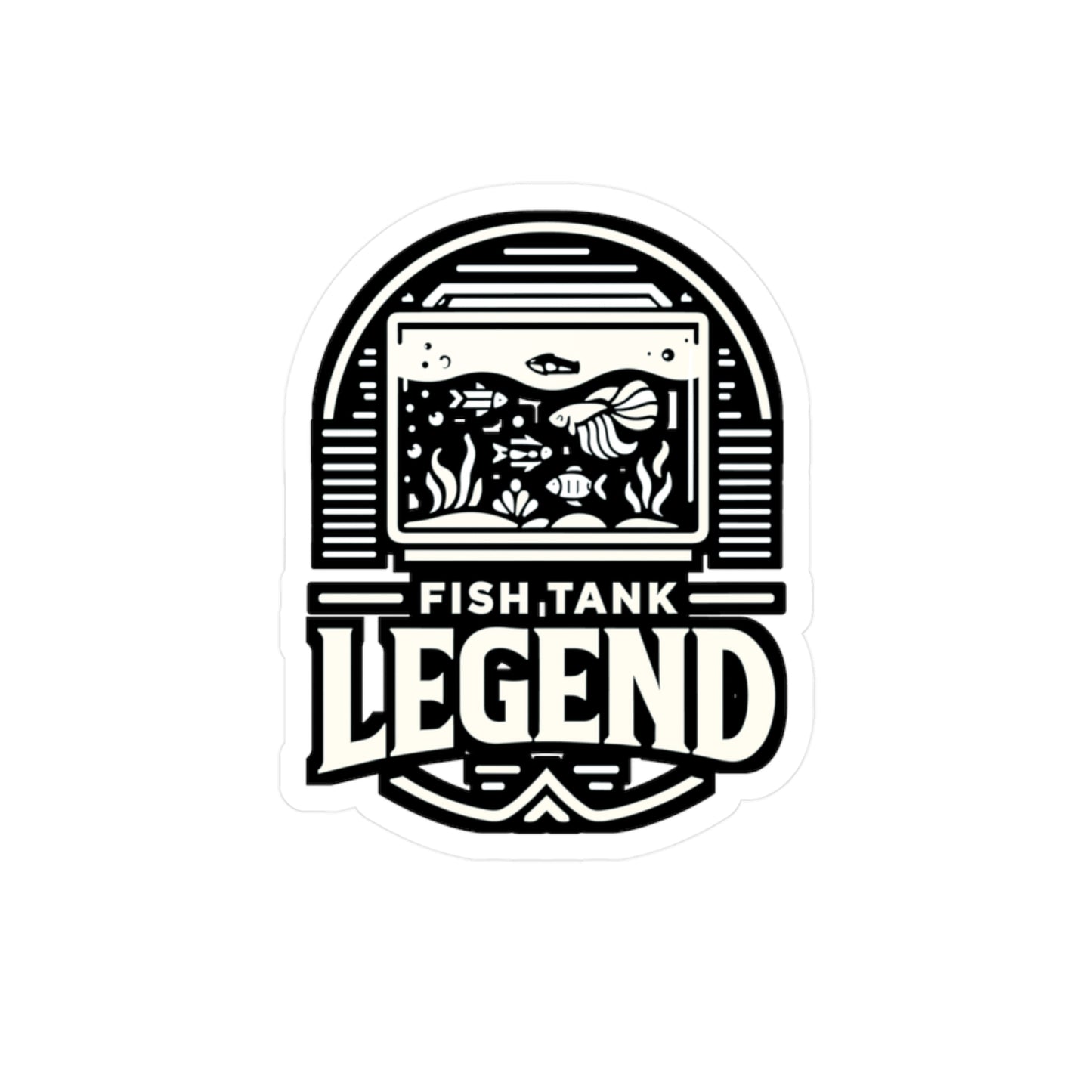 Fish Tank Legend - Aquarist Sticker for Laptop Sticker. Water Bottle Sticker, Vinyl Aquarium Decal - Aquarist Gift