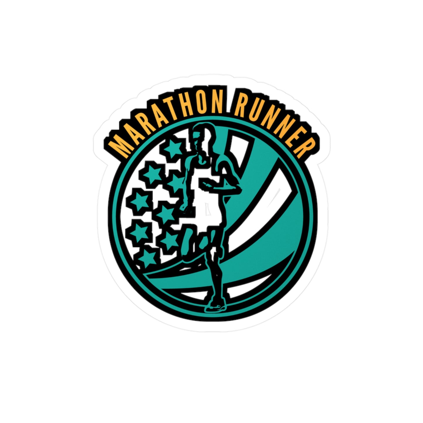 Marathon Runner - Marathon Sticker for Car Window Laptop Sticker. Water Bottle Sticker, Vinyl Running Decal, Funny Sticker - Marathon Gift