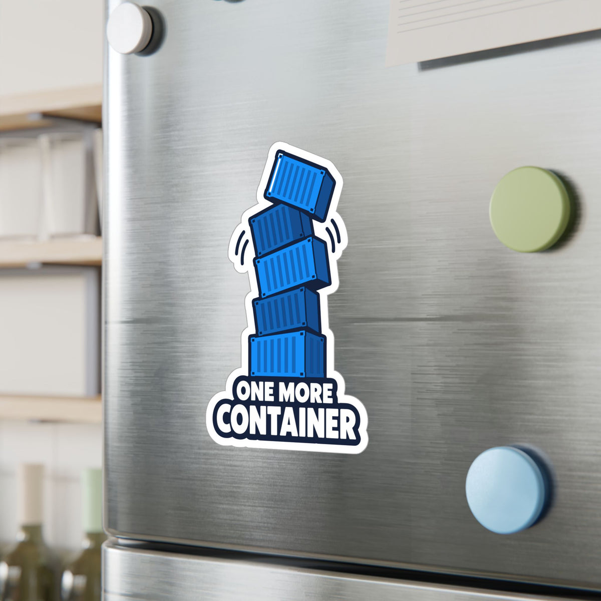 tech Sticker - One More Container, Reboot Button and Bandage-Inspired Design, Decorative decals for Laptop and Water Bottle