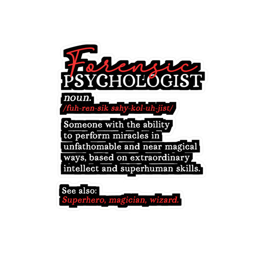 Forensic Psychologist | Forensics Sticker | Psychology Decals | Psychiatry Laptop Sticker | Forensics Gift | Psychology Gift