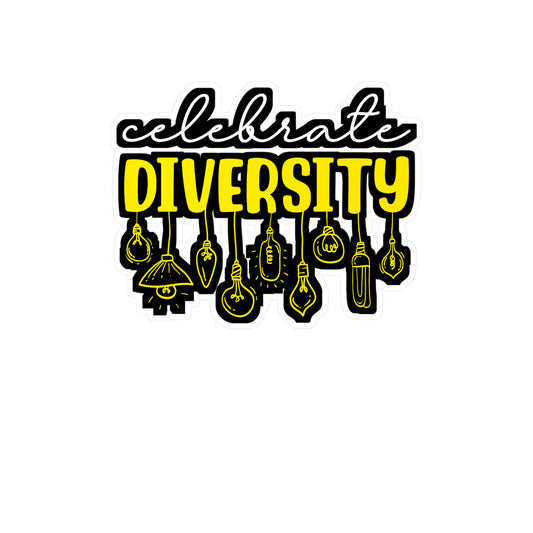 Celebrate Diversity - Electrician Sticker for Wall, Laptop, Window, Truck, Car Electrician Gift Vinyl Stripper Decal Sticker