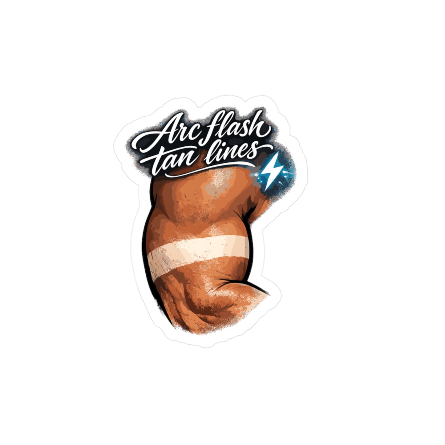 Welder Sticker Arc Flash Tan Lines Funny Welding Fabricator Design Vinyl Waterproof Decals for Laptop Water Bottle