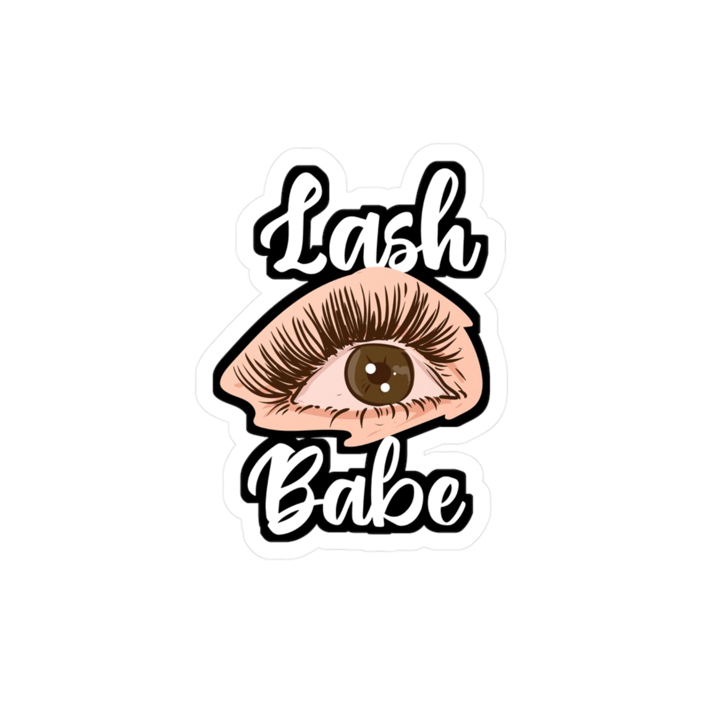 Lash Babe - Lash-artist Sticker for Laptop Sticker. Water Bottle Sticker, Vinyl Makeup-artist Decal - Lash-artist Gift