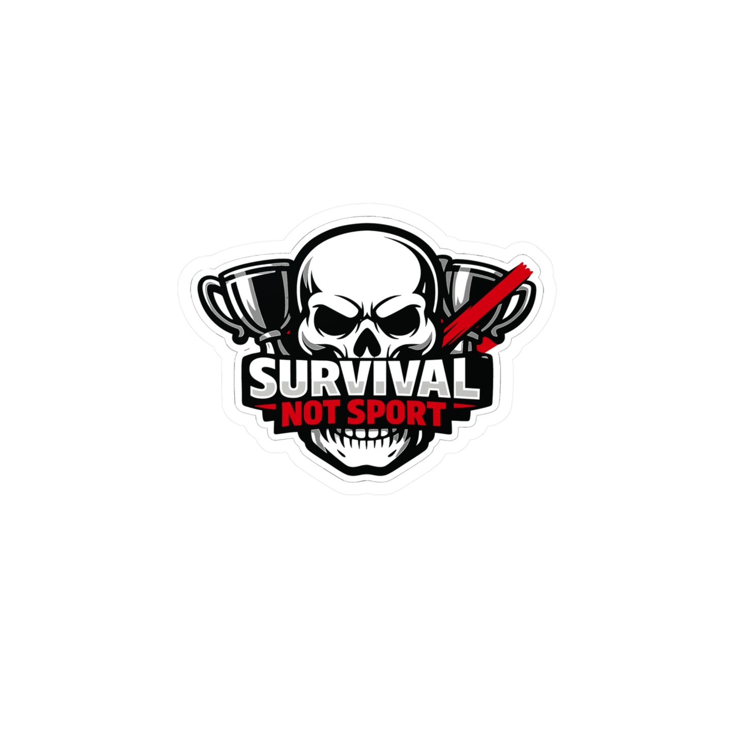 Krav Maga Sticker Survival Not Sport - Waterproof Vinyl Decals for Laptop, Water Bottle, Martial Arts Self Defense Fitness Gear