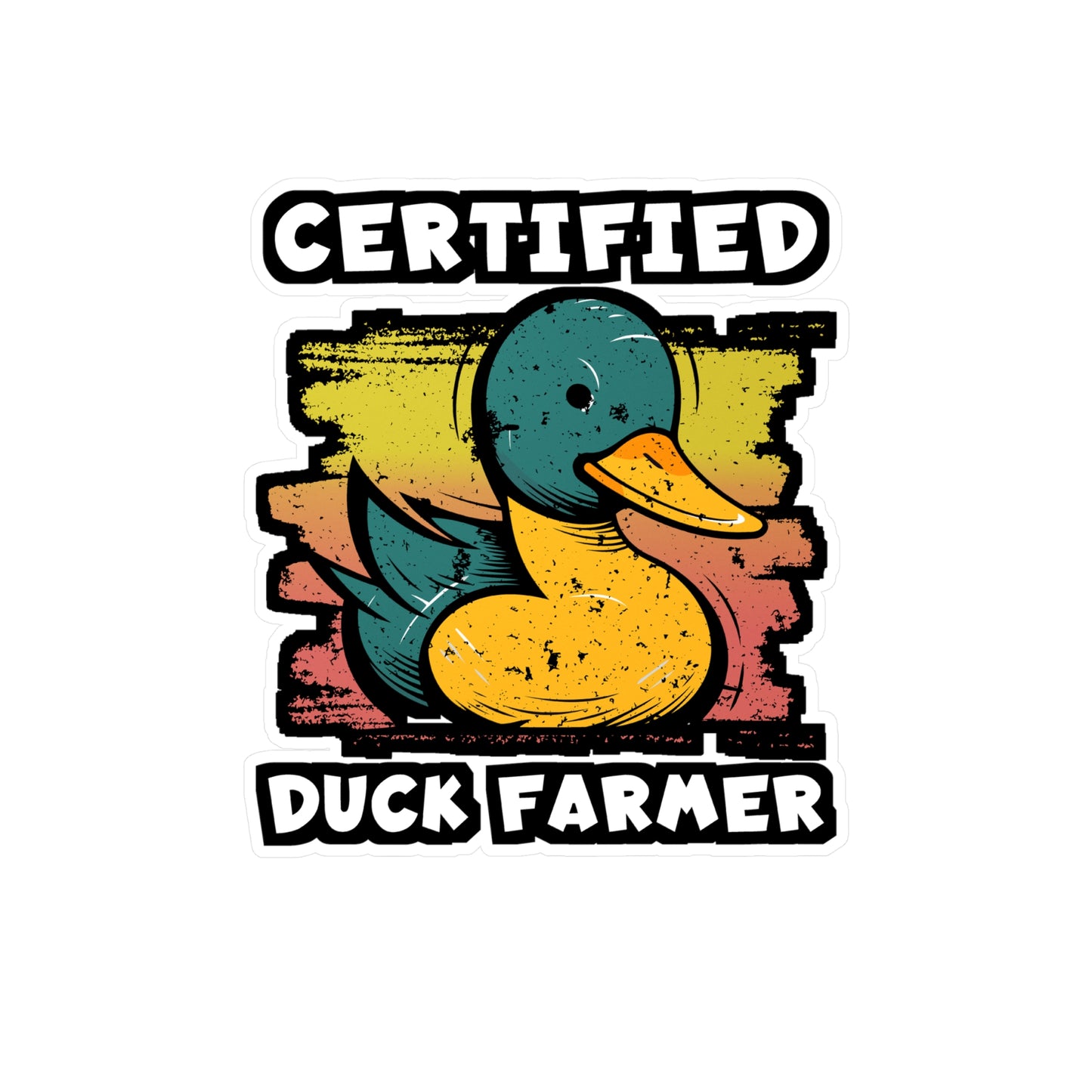 Certified Duck Farmer - Farmer Sticker for Laptop Sticker. Water Bottle Sticker, Vinyl Tractor Decal - Farmer Gift