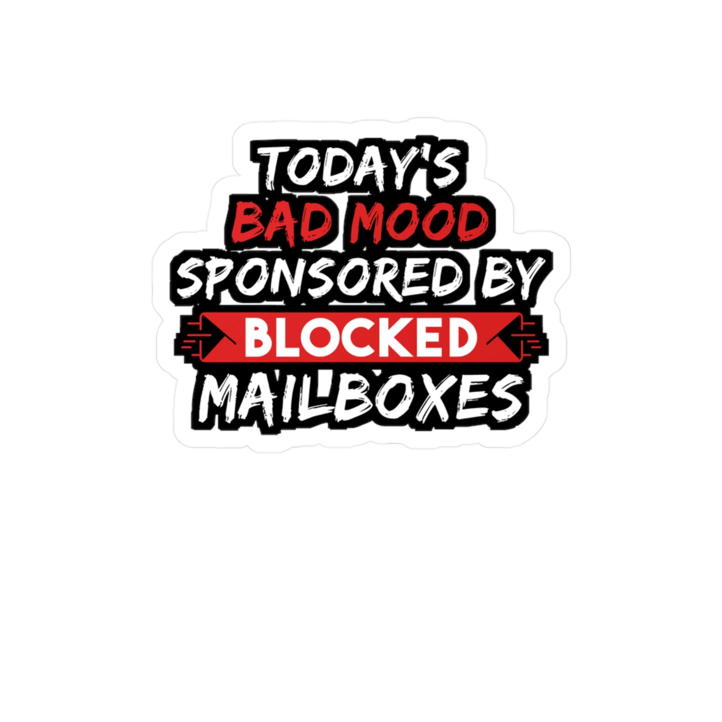 Blocked by Mail Boxes | Postal worker Sticker | Funny postal worker Decals | Postal worker Gift