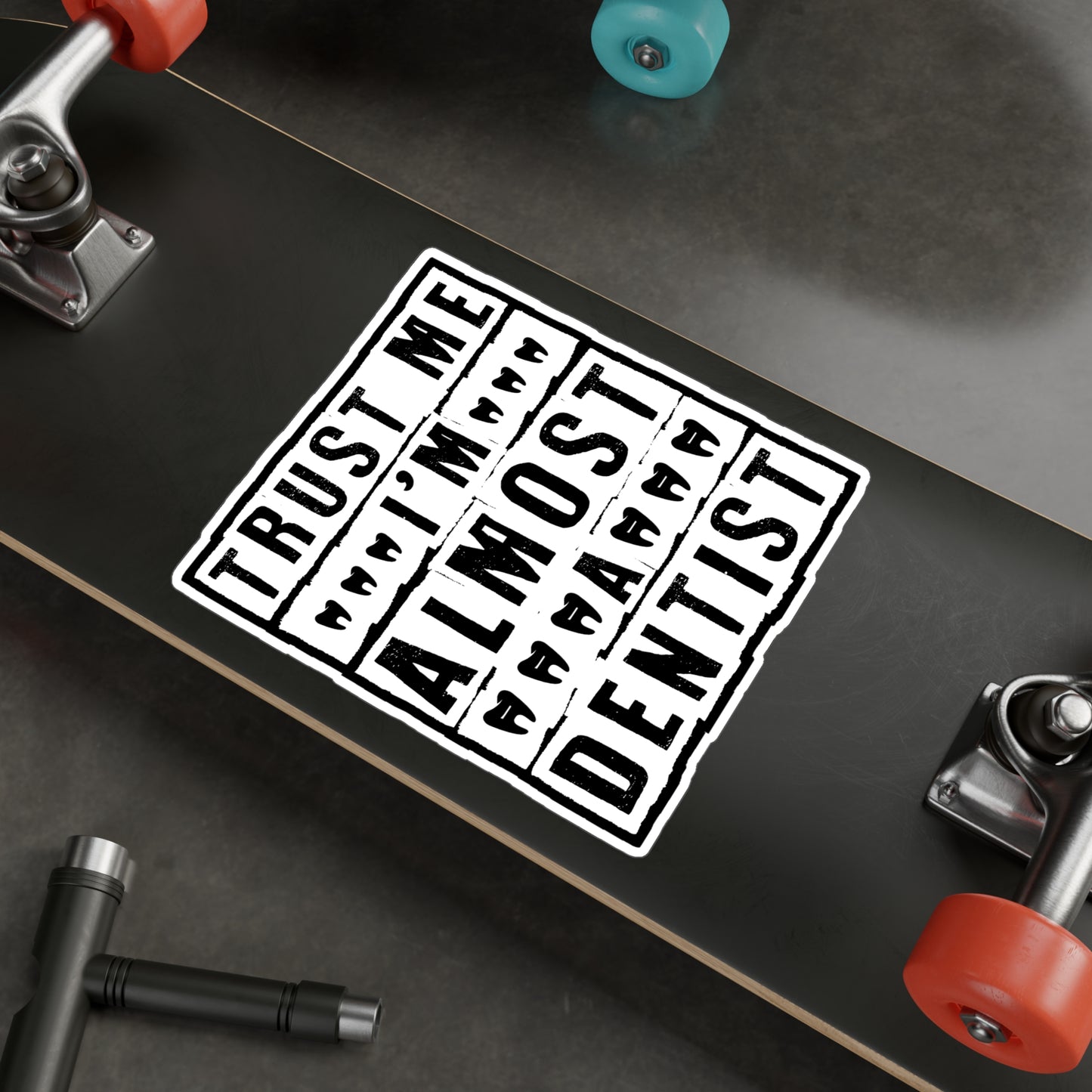 I'm Almost a Dentist - Dentist Sticker for Car Window Laptop Sticker. Water Bottle Sticker, Vinyl Teeth Decal, Tooth Sticker - Dentist Gift