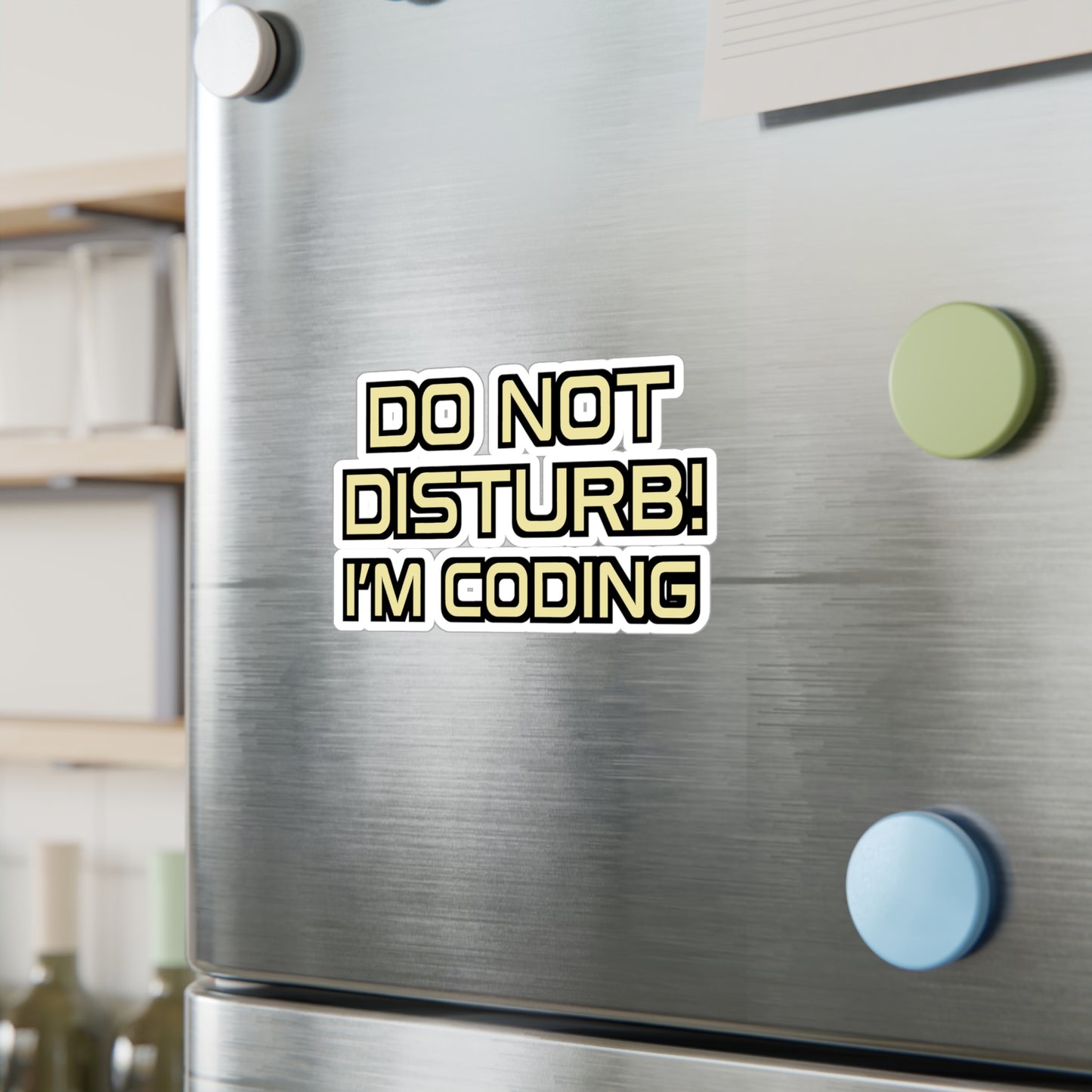 Programmer Sticker – Do Not Disturb Im Coding Decals for Laptop, Water Bottle, Waterproof Vinyl Software Engineer & Developer Gift