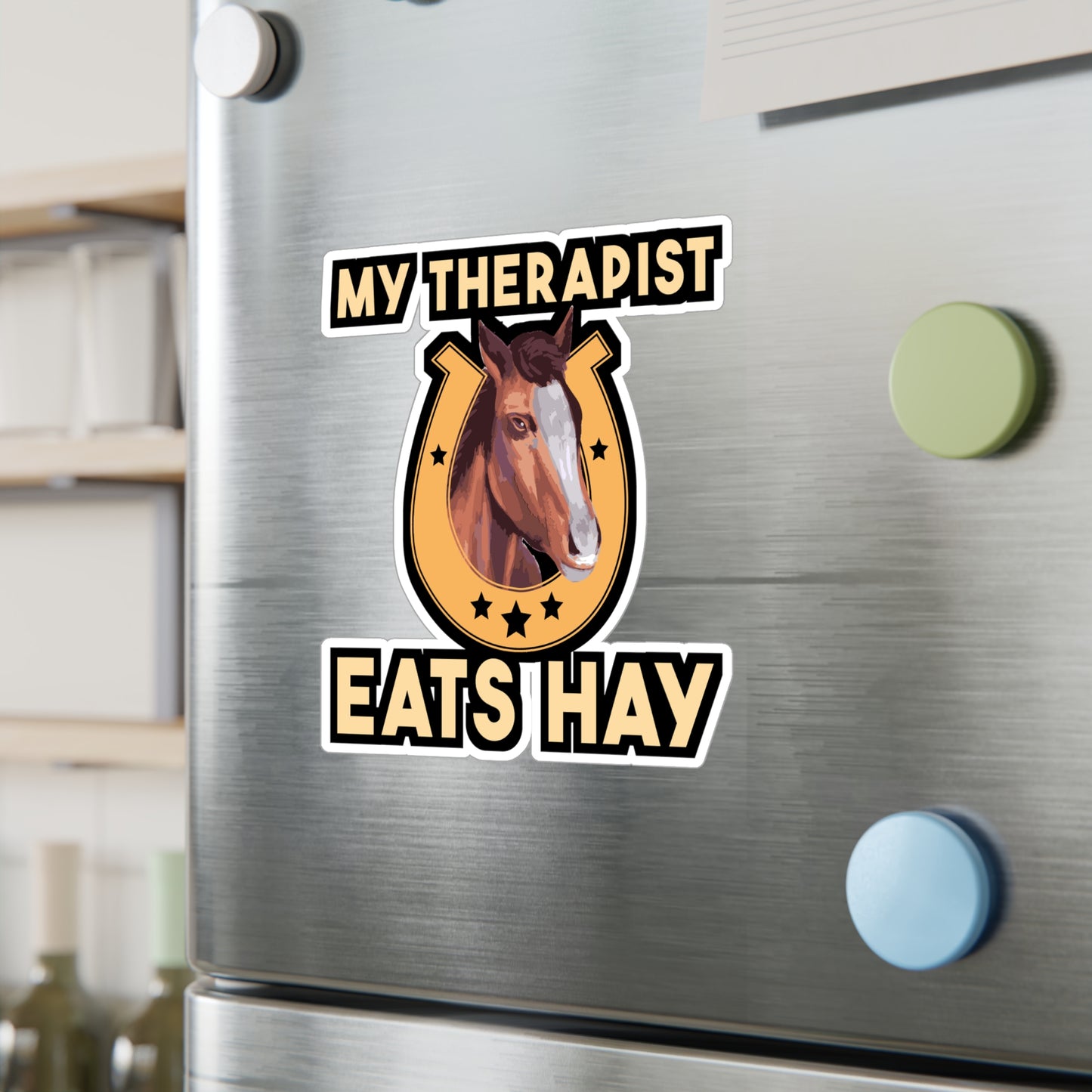 My Therapist Eats Hay Horse | Horseback-riding Sticker | Hay Decals | Mare Laptop Sticker | Horseback-riding Gift | Hay Gift