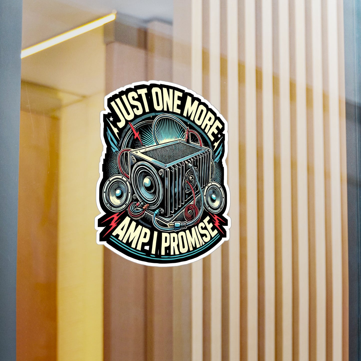 Just One More Amp I Promise - Audio Sticker for Laptop Sticker. Water Bottle Sticker, Vinyl Sound Decal - Audio Gift