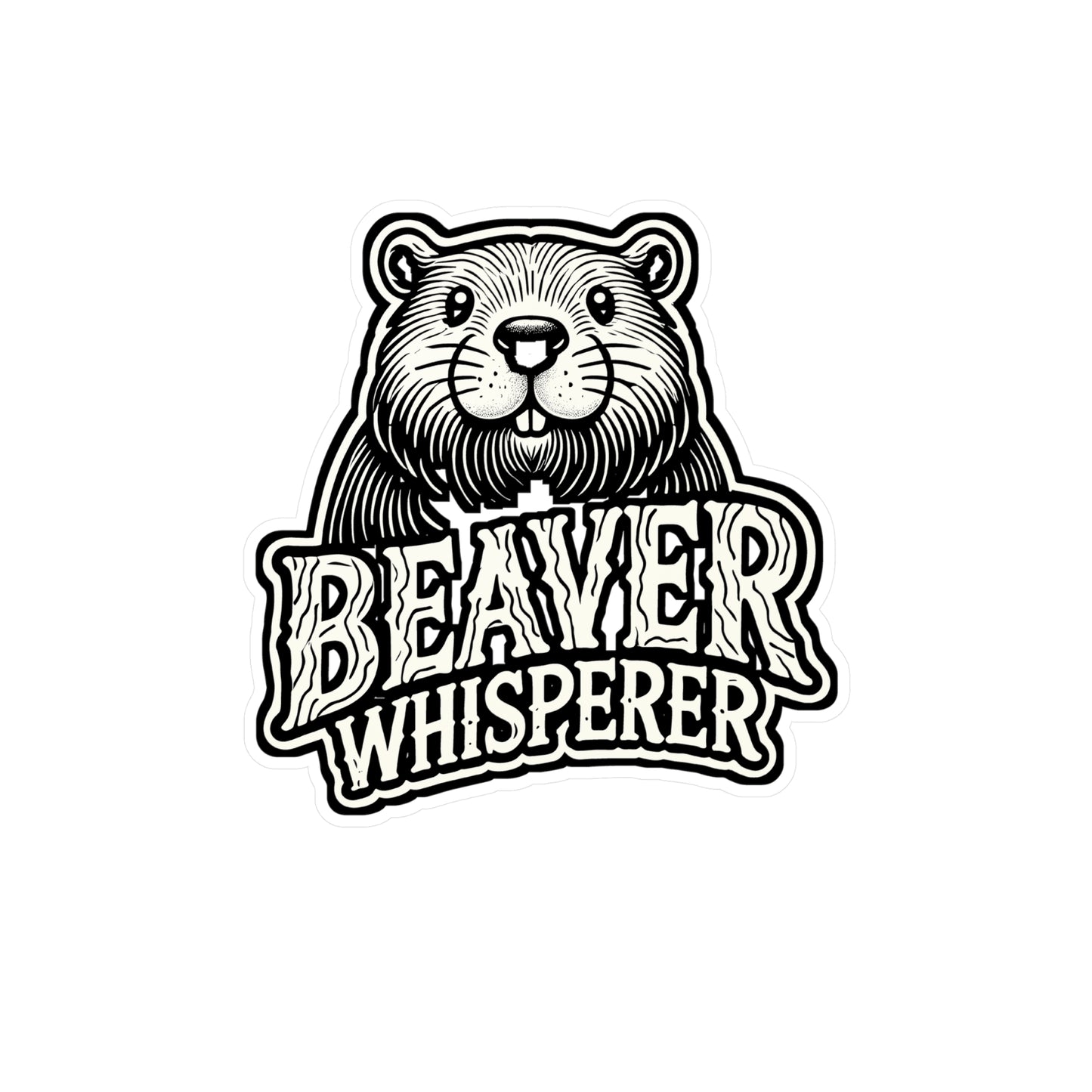 Beaver Whisperer – Vinyl Sticker for Car Window, Laptop, Water Bottle | Furry Beaver Animal Decal, Funny Gift for Beaver Lovers