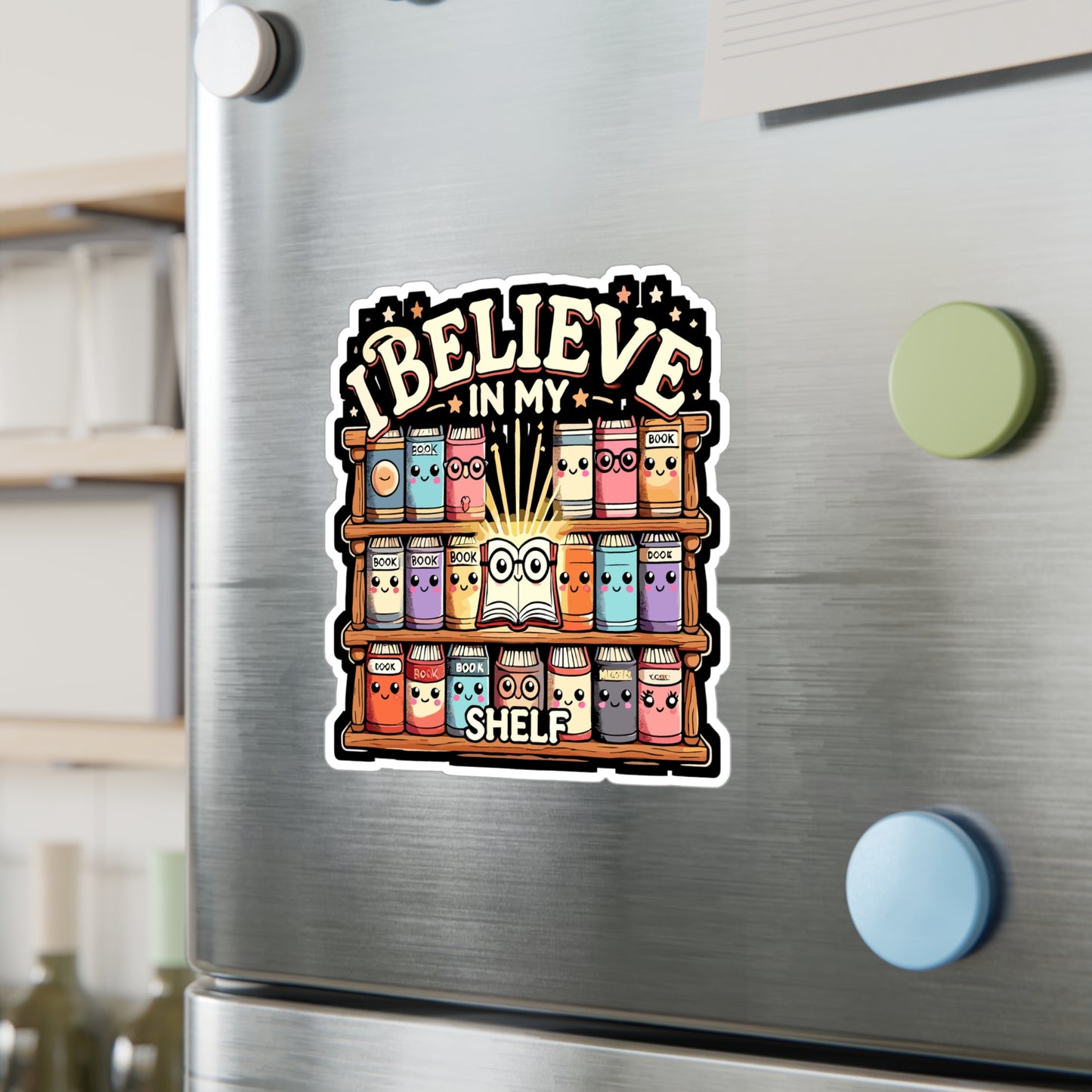 I Believe In My Shelf - Library Sticker for Laptop Sticker. Water Bottle Sticker, Vinyl Librarian Decal - Library Gift