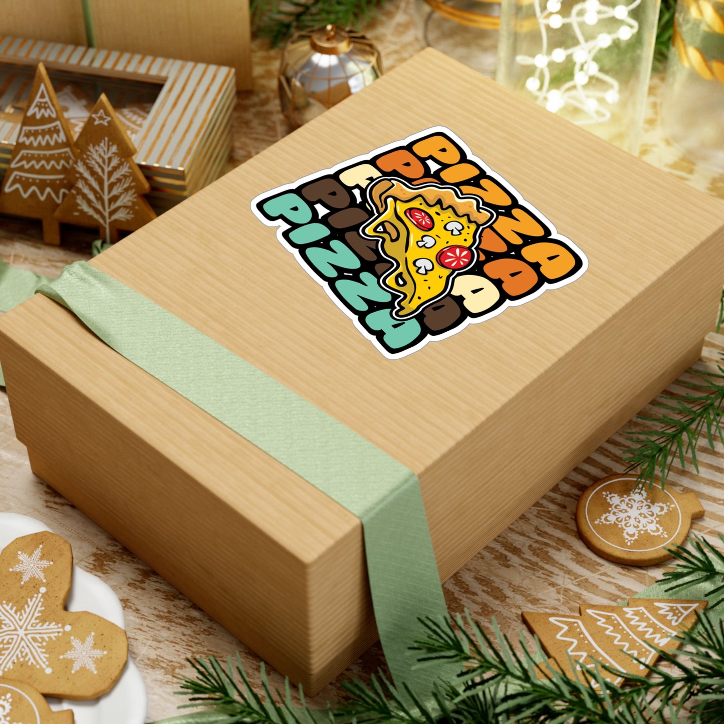 Pizza - Pizza Sticker for Car Window Laptop Sticker. Water Bottle Sticker, Vinyl Pyramid Decal, Pizza Sticker - Pizza Gift