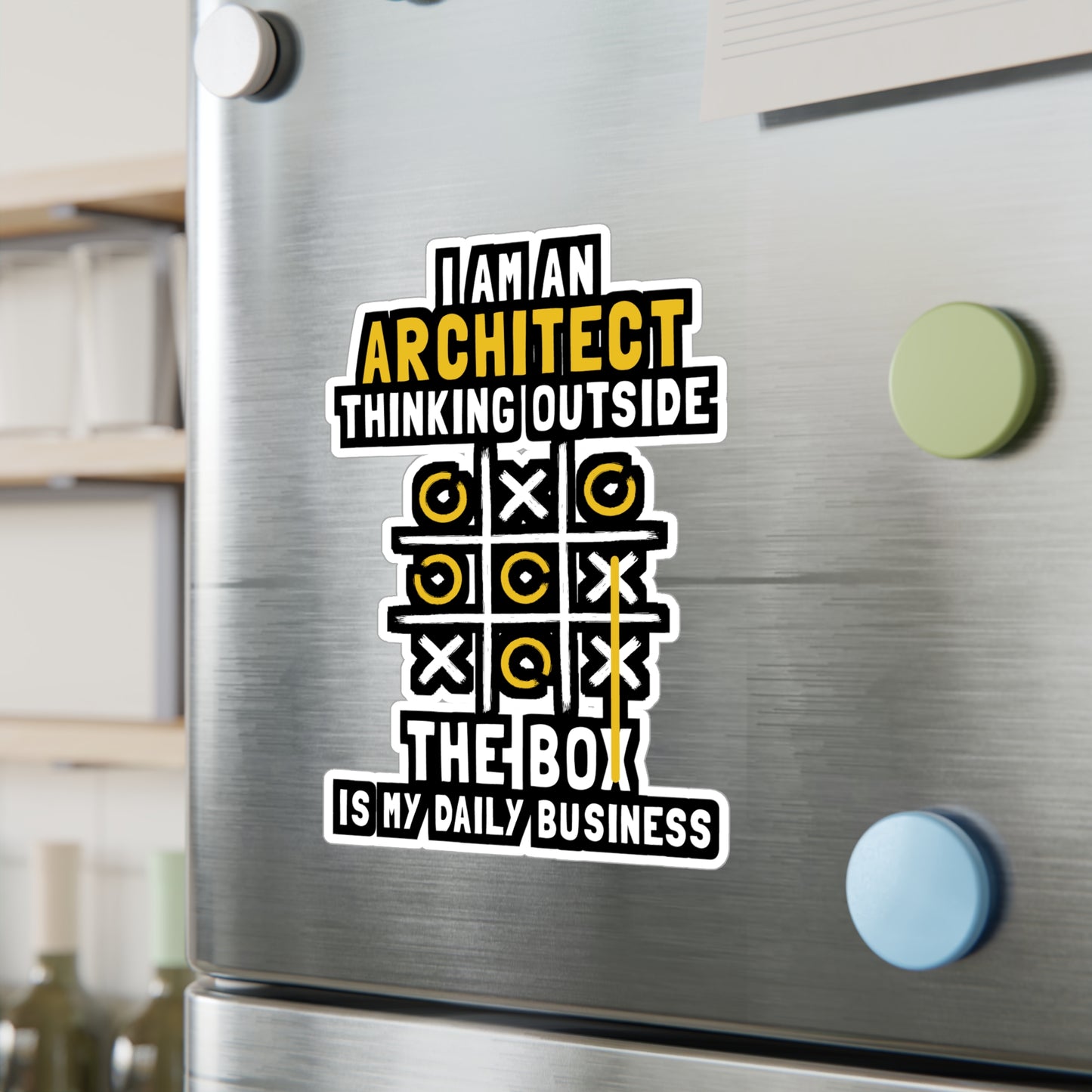 I'm An Architect Thinking Outside The Box Is My Daily Business - Architecture Sticker for Laptop Sticker. Water Bottle Sticker, Vinyl Studio Decal - Architecture Gift
