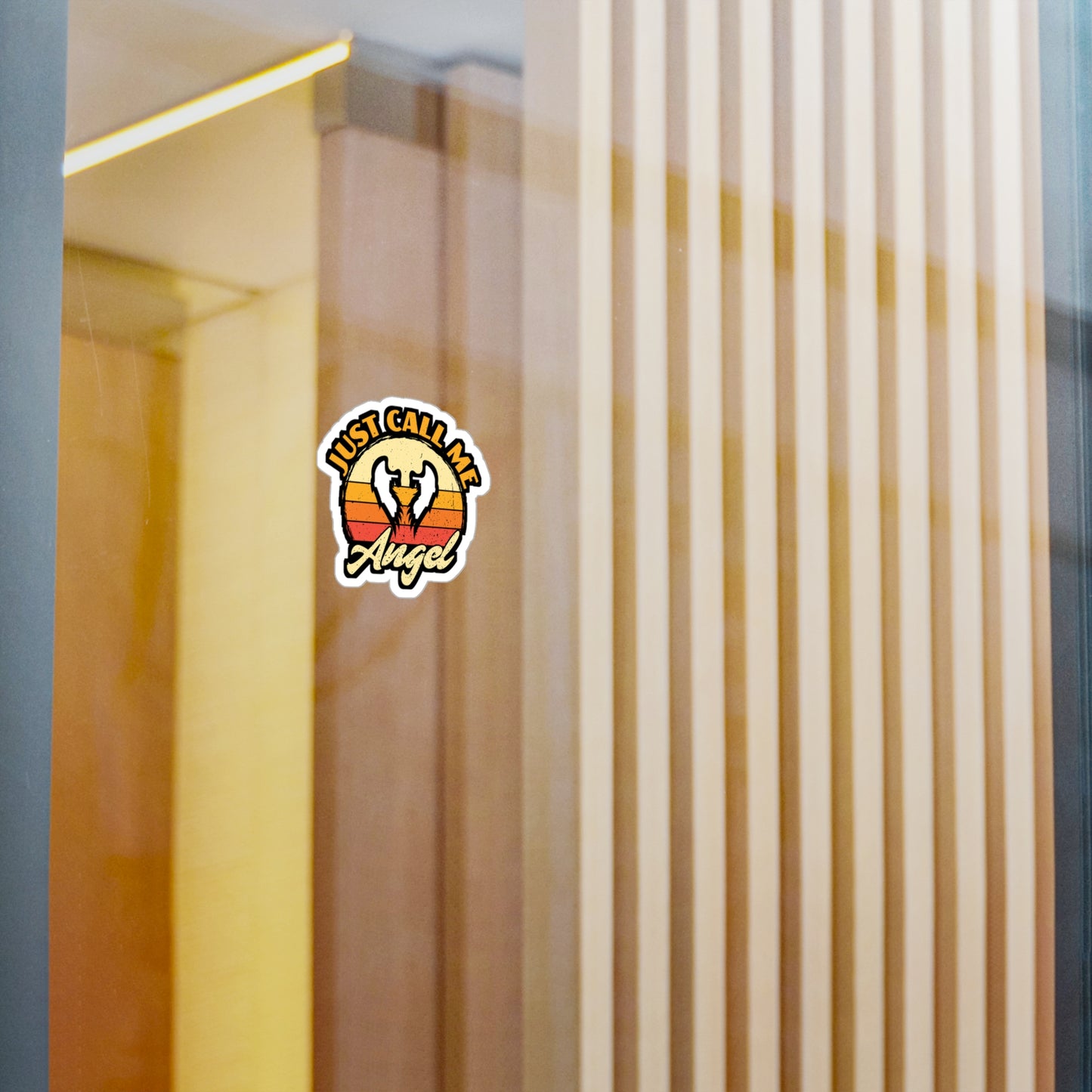 Just Call Me Angel - Angel Sticker for Car Window Laptop Sticker. Water Bottle Sticker, Vinyl Aesthetic Decal, Cute Sticker - Angel Gift