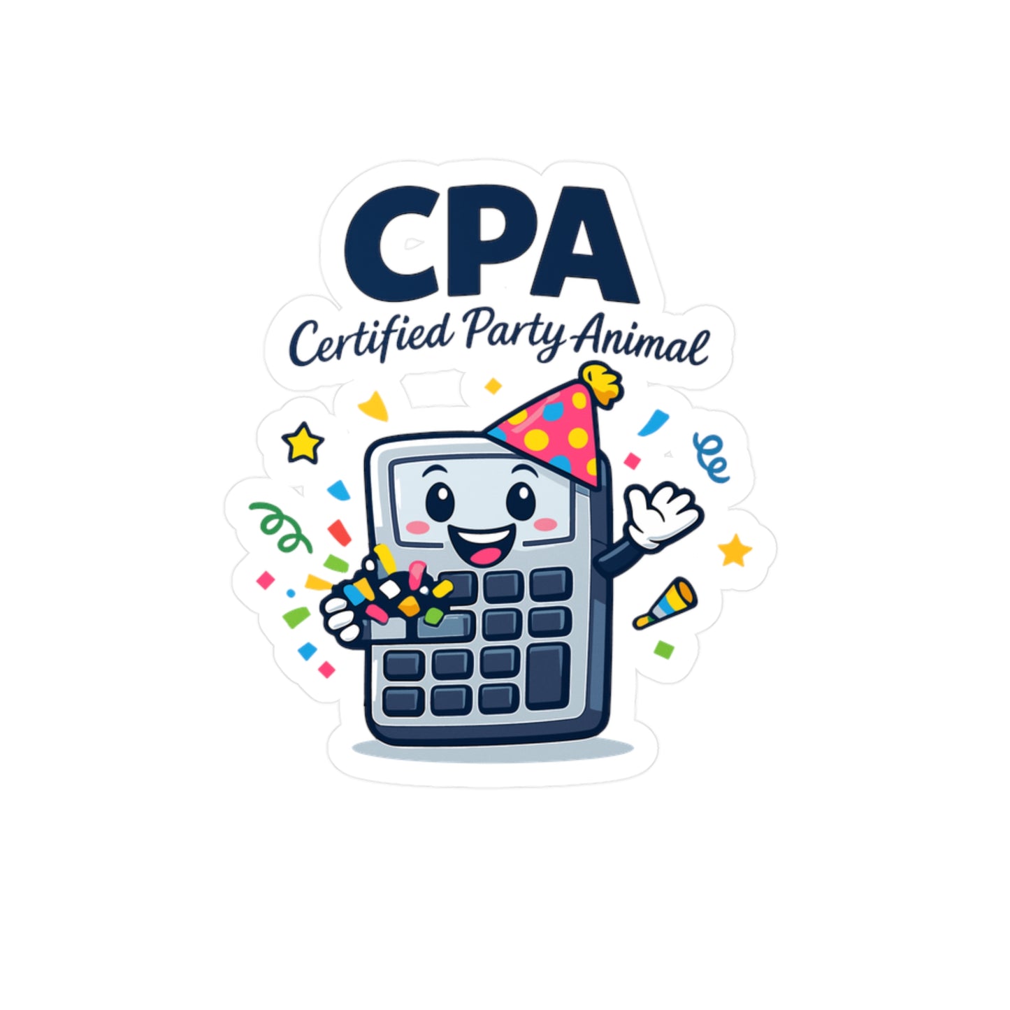 Accountant Sticker Certified Party Animal Funny Accounting Decals Waterproof Vinyl for Laptop Water Bottle Balance Spreadsheet Amortization