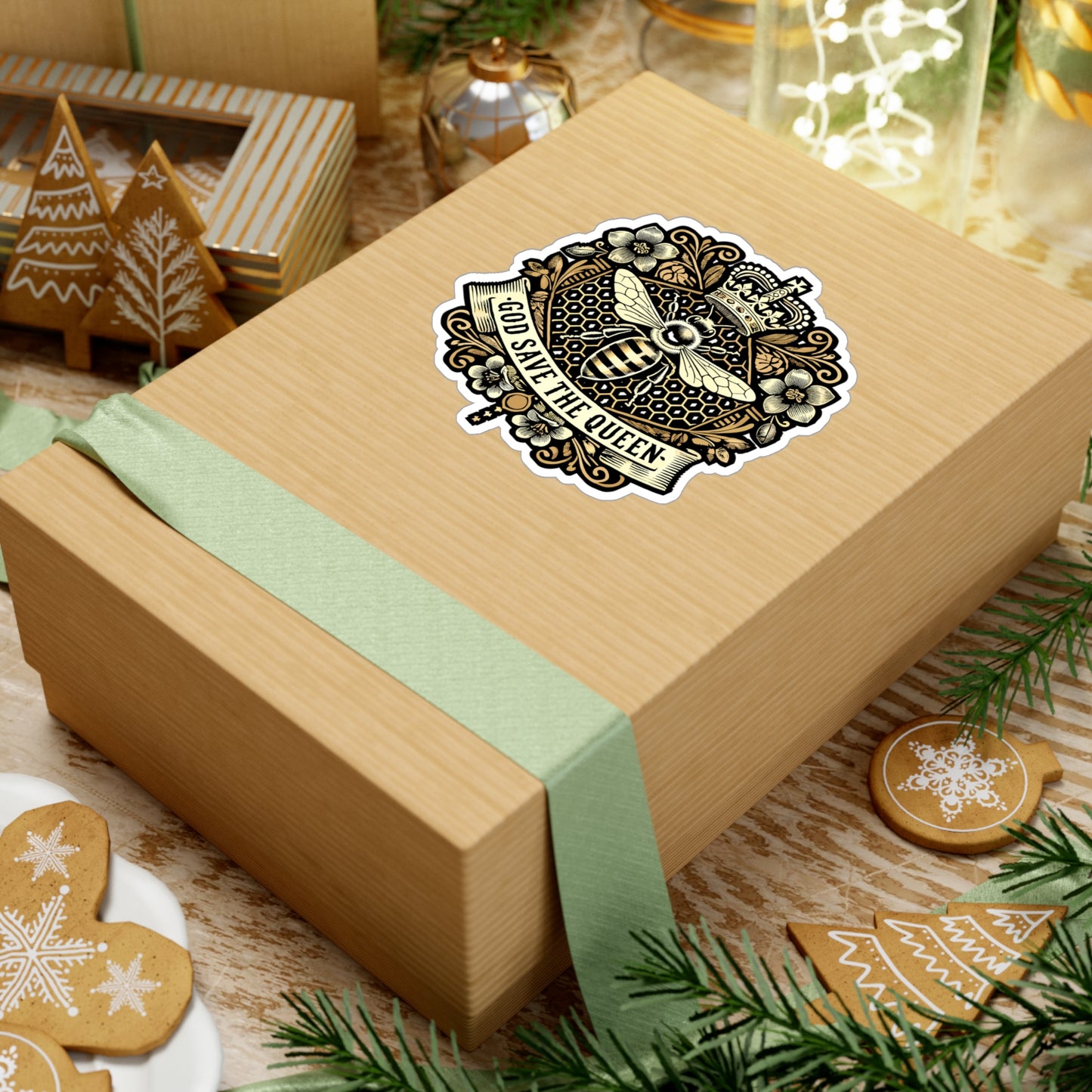 God Save The Queen - Beekpeer Sticker for Laptop Sticker. Water Bottle Sticker, Vinyl Beekeeping Decal - Beekpeer Gift