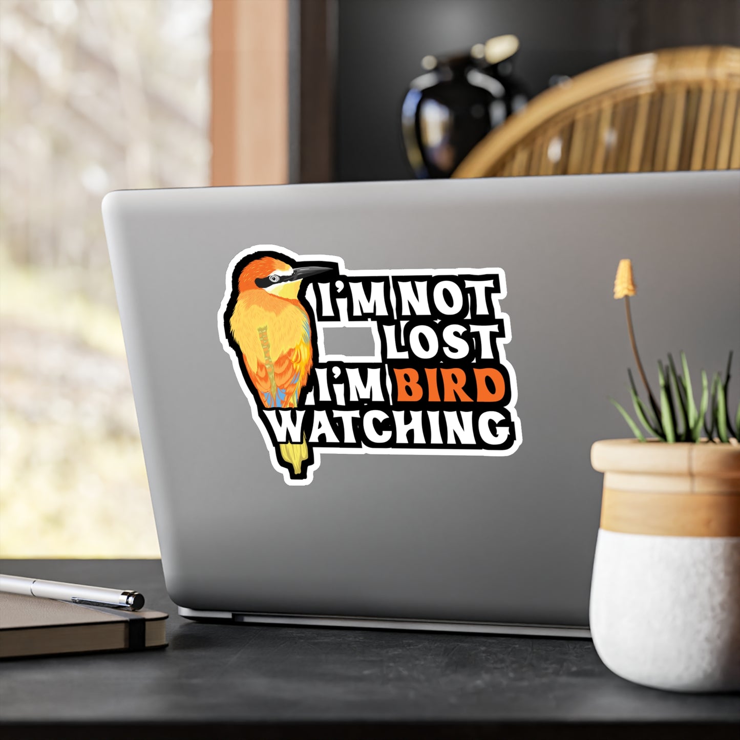 I'm Bird Watching | Birdwatcher Sticker | Binocular Decals | Bird nerd Laptop Sticker | Birdwatcher Gift | Binocular Gift